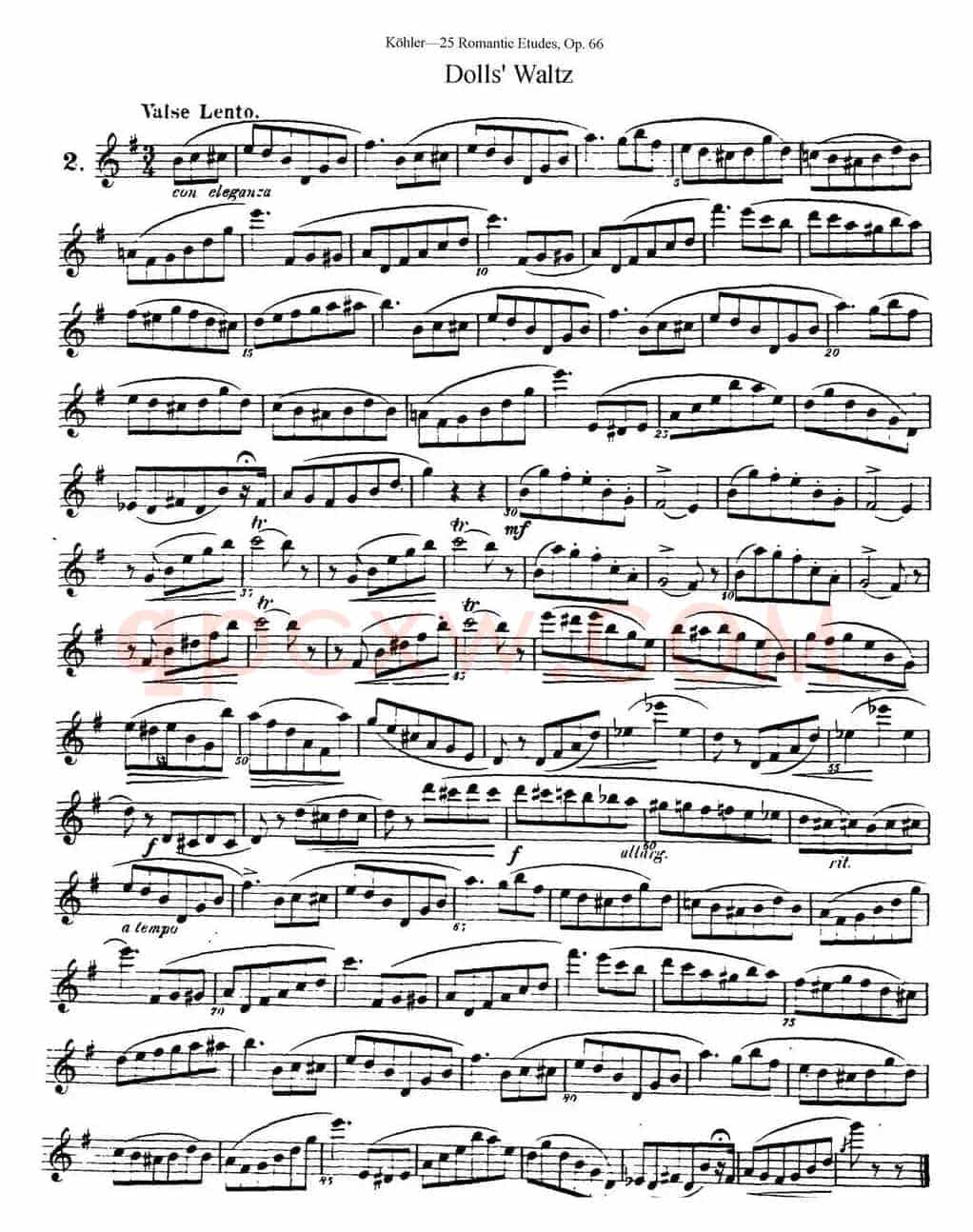 25首浪漫练习曲作品66号（NO.2）