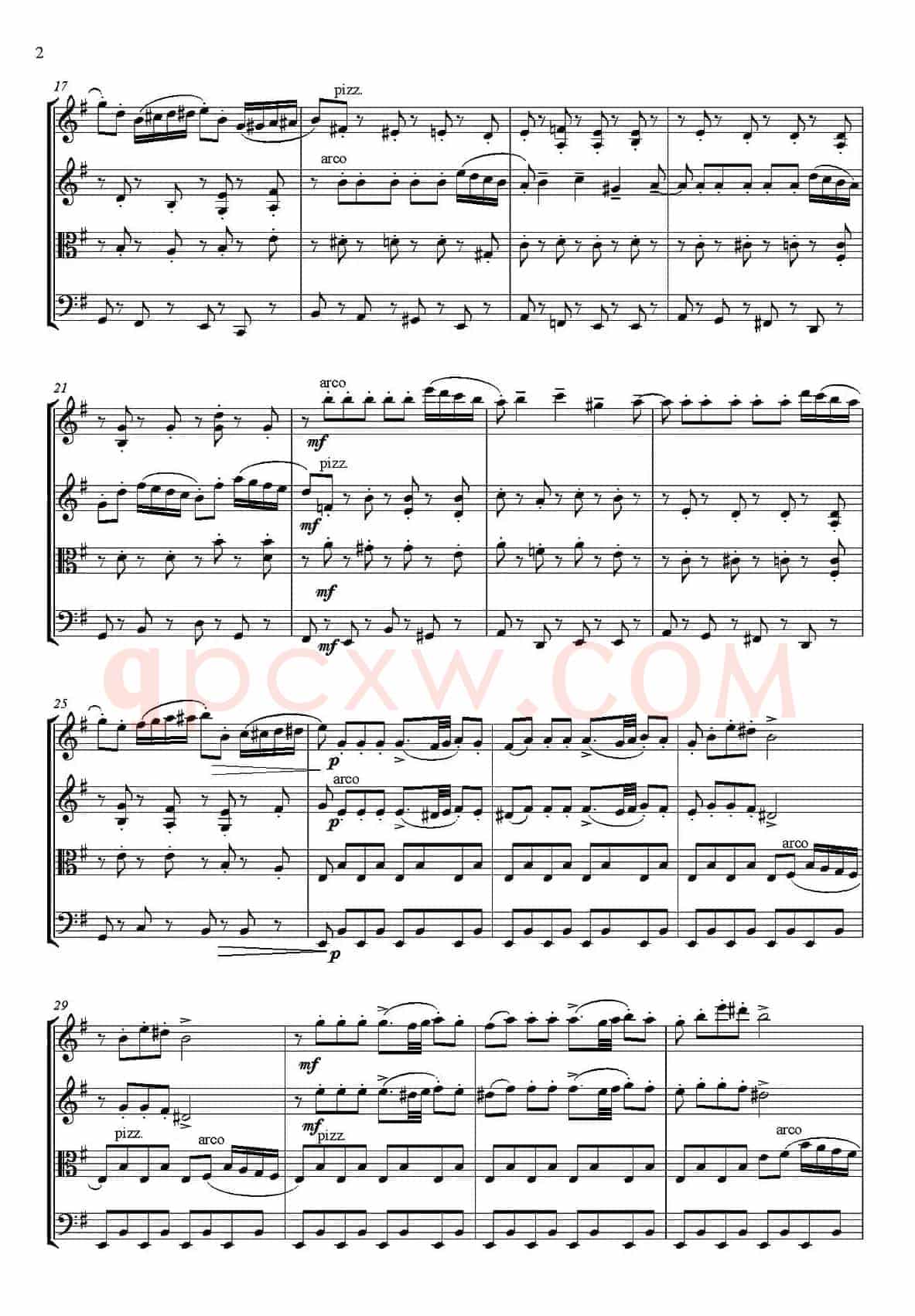 Dance of the Little Swans（四只小天鹅）（弦乐四重奏）