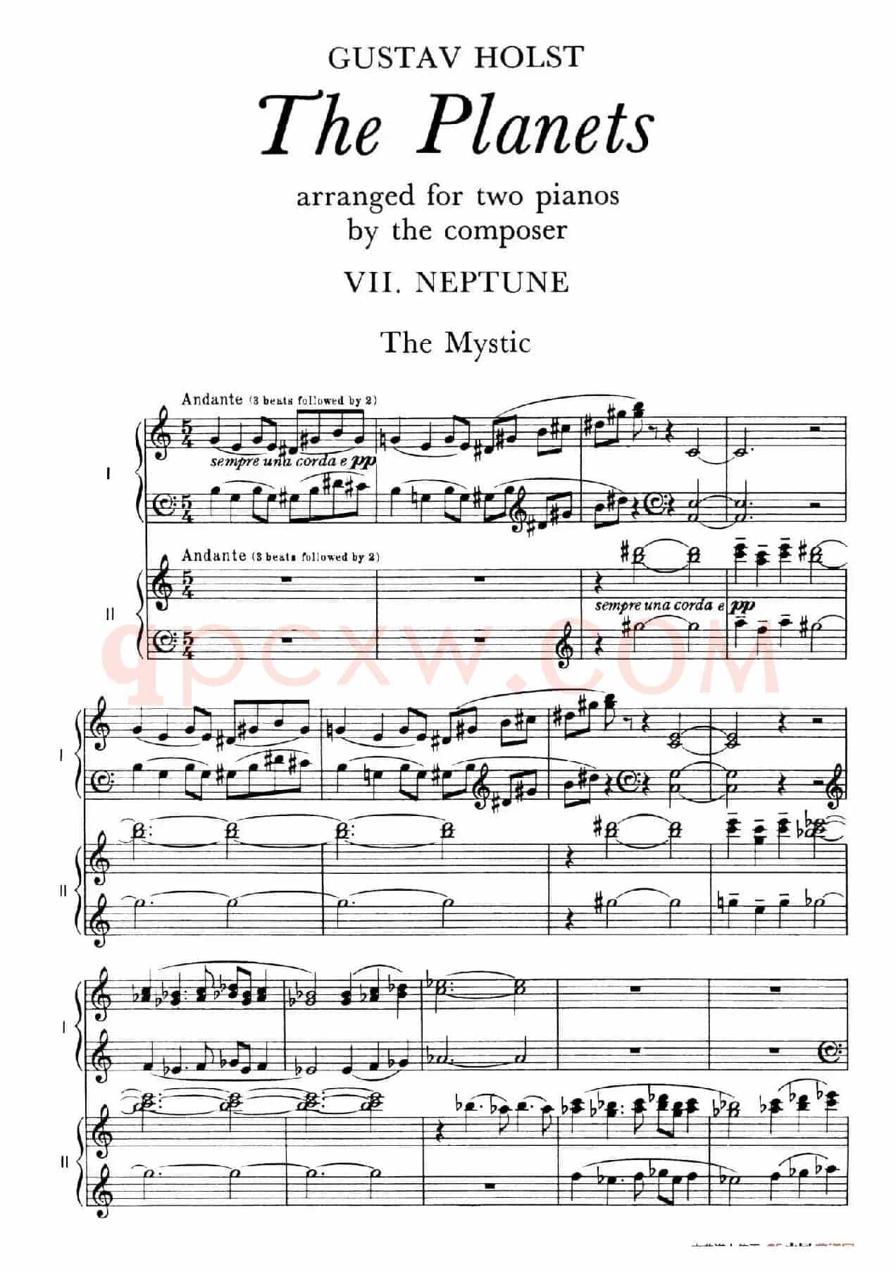 The Planets Op.32(双钢琴)(行星·第七乐章 海王星—神秘主义者)