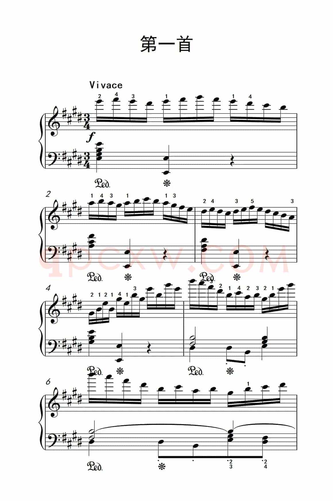 莫什科夫斯基 钢琴练习曲（第一首）