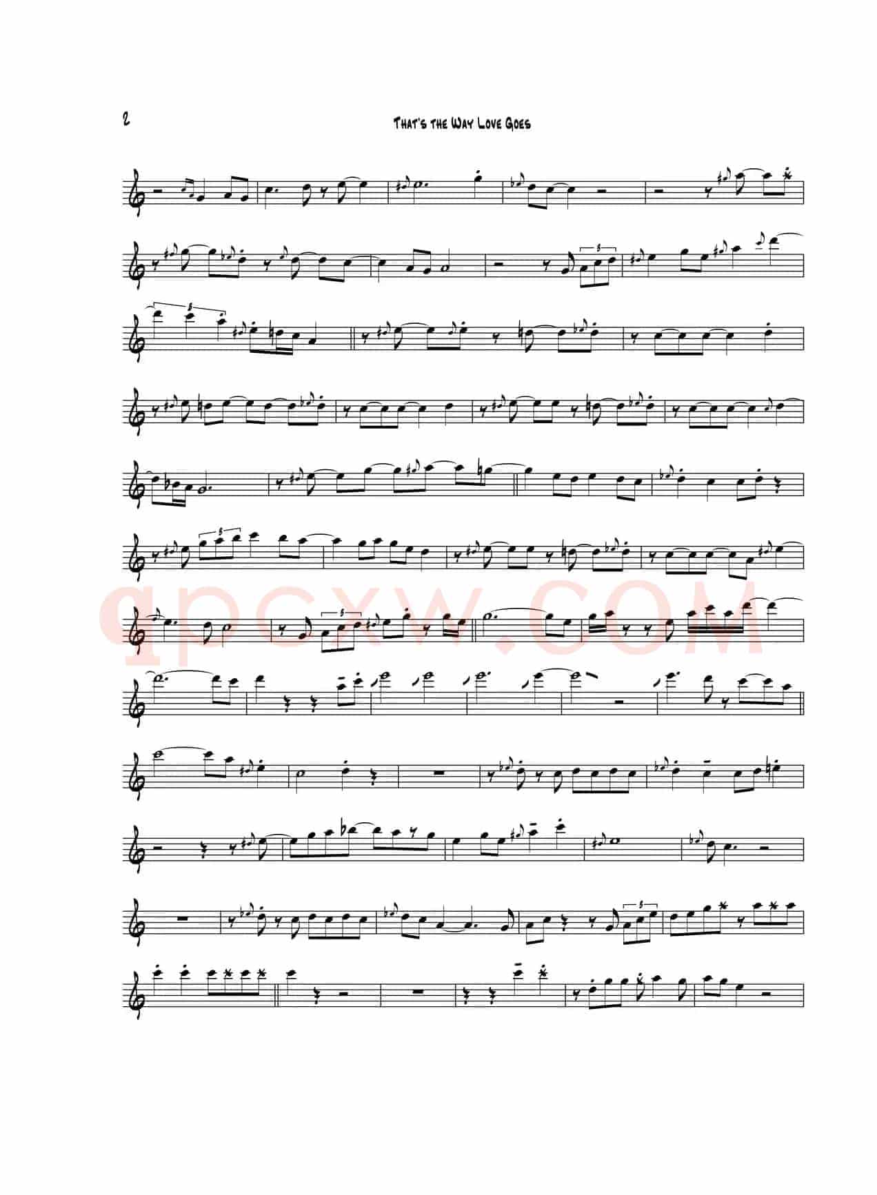 Thats The Way Love Goes（次中音萨克斯）