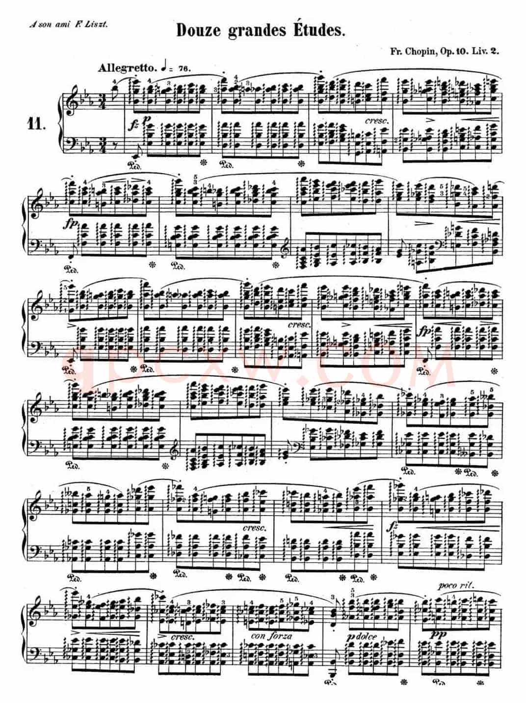 肖邦练习曲11 Op.10 No.11 降E大调 Eb major