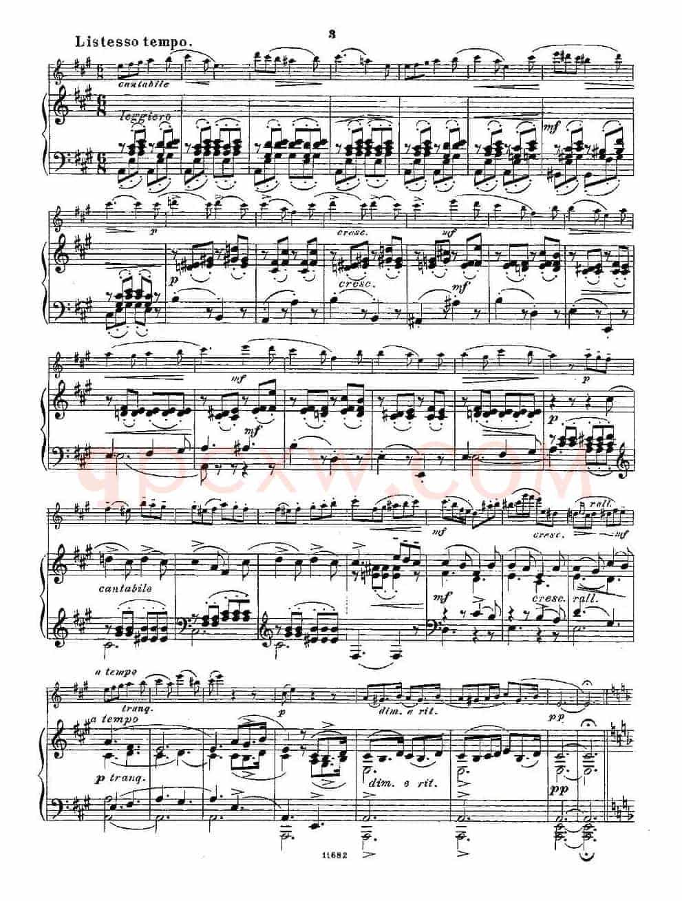 Fantaisies nationales. Op. 59, 5.（长笛+钢琴伴奏）