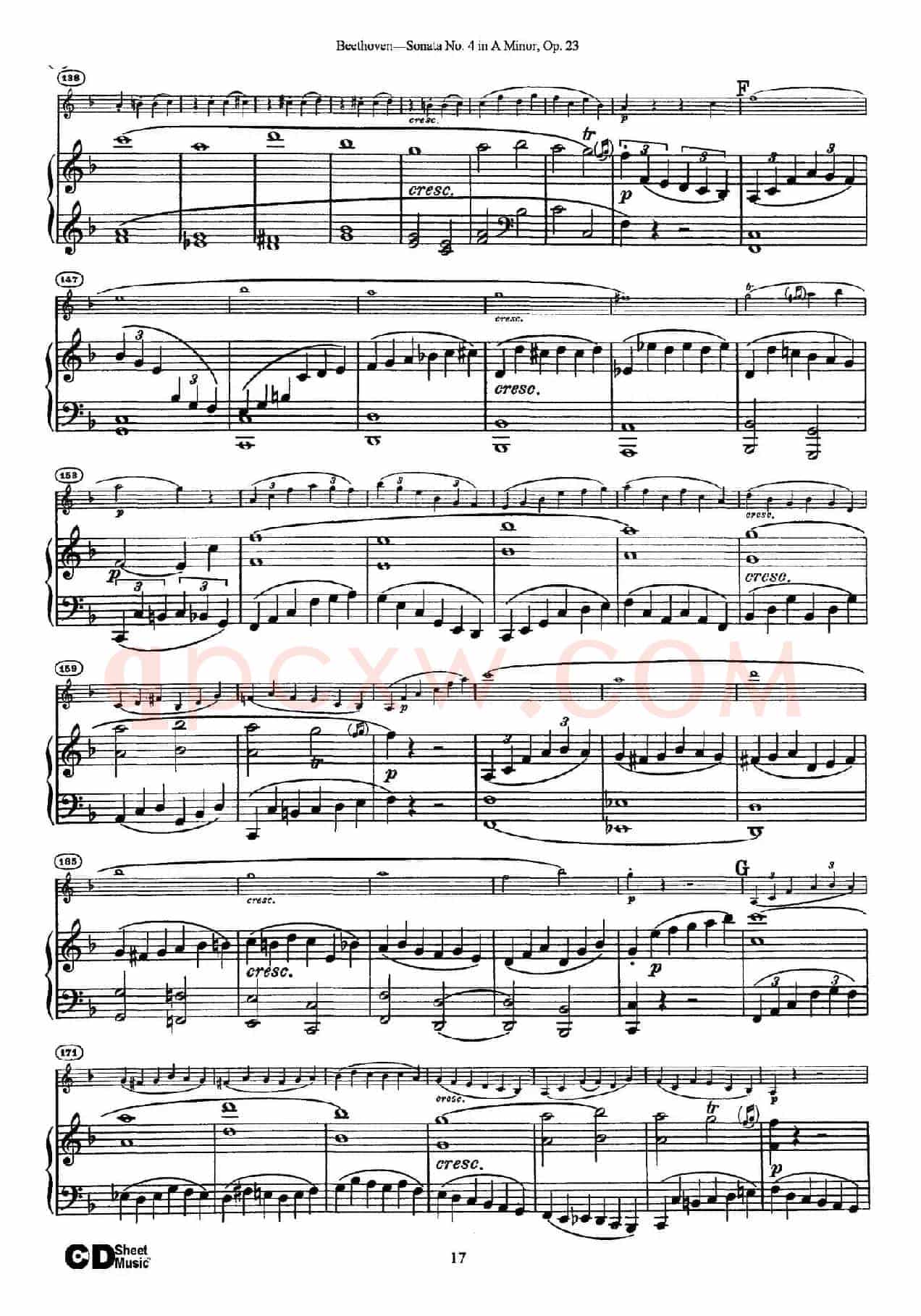 A小调第四小提琴奏鸣曲（Sonata No.4 in A Minor Op.23）（小提琴+钢琴伴奏）
