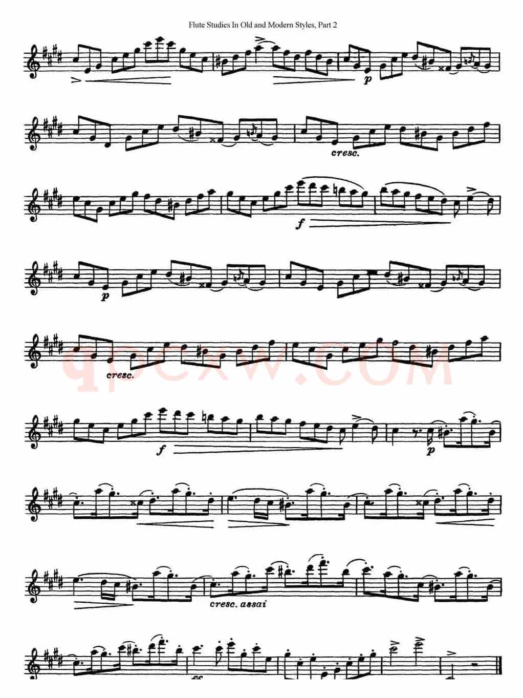 斯勒新老风格长笛练习重奏曲（第二部分）（NO.21）