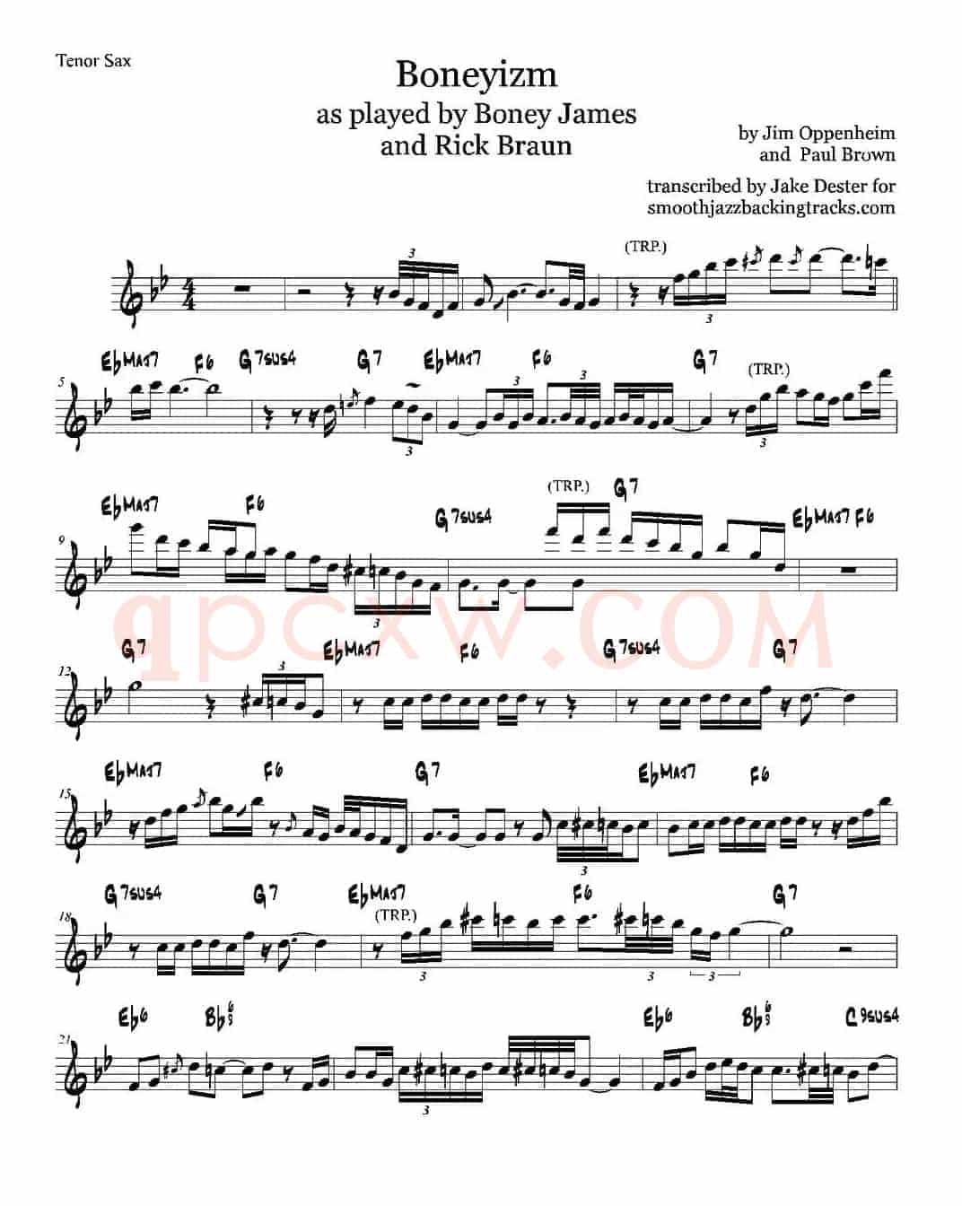 Boneyizm（次中音萨克斯）