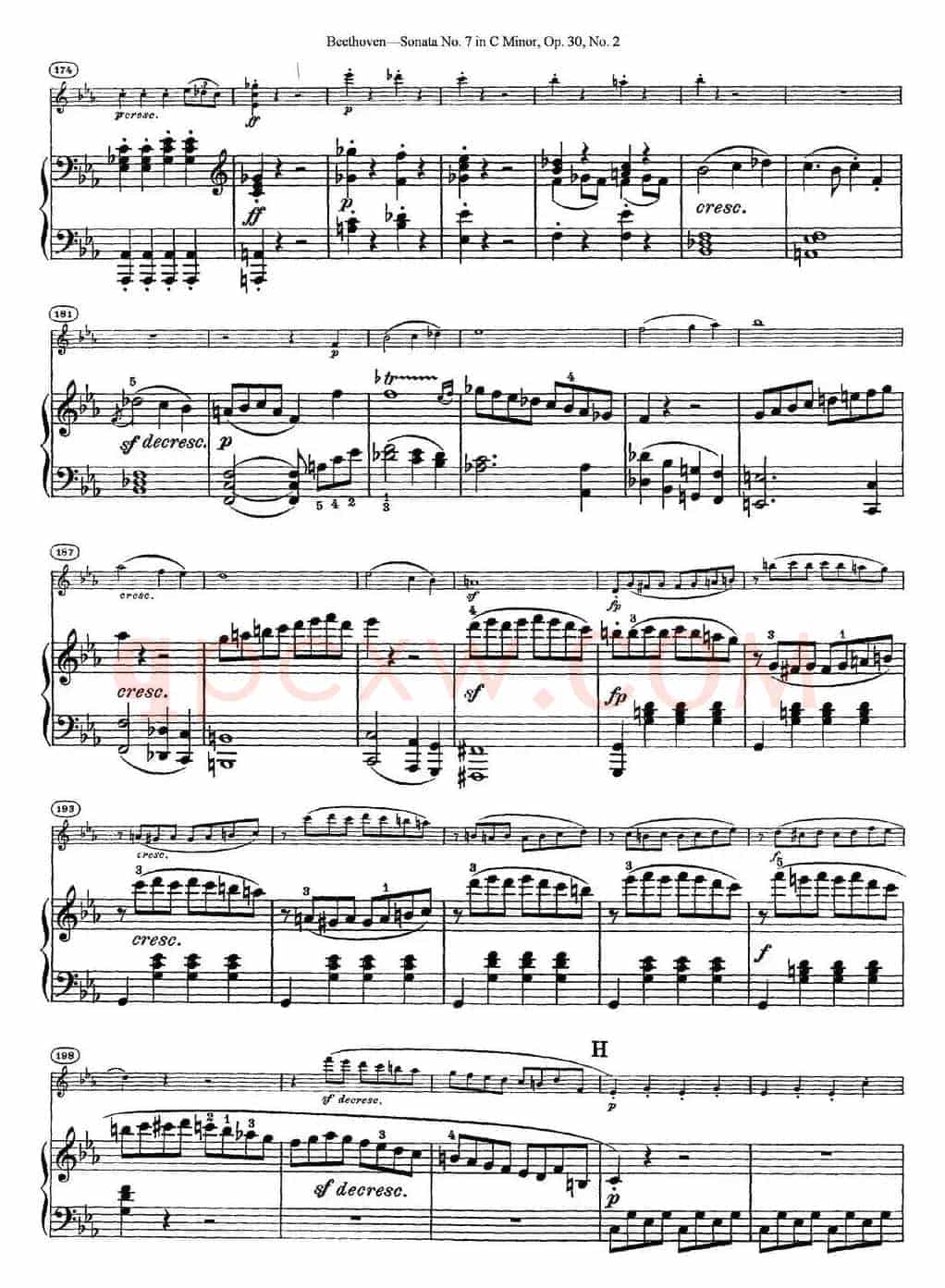 Violin Sonata No.7 in C Minor Op.30 No.2（小提琴+钢琴伴奏）