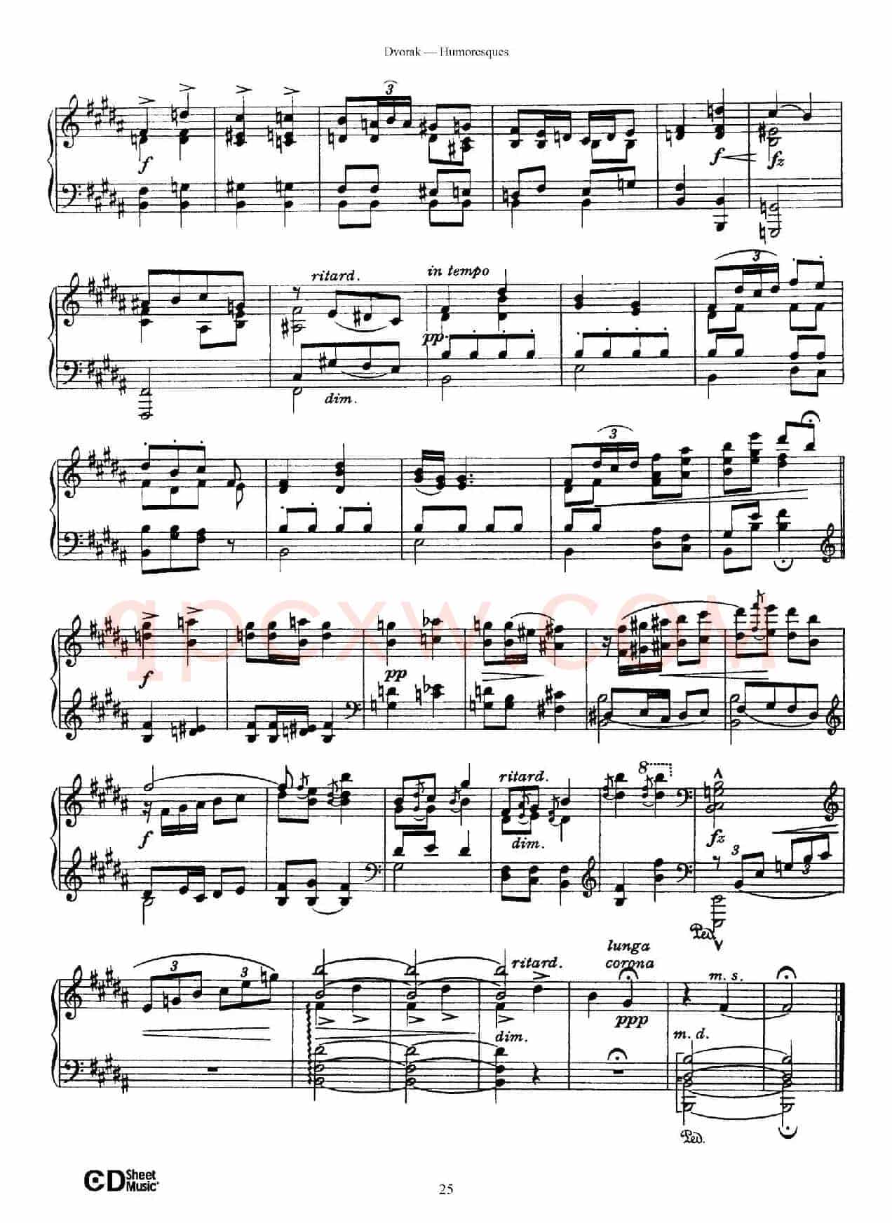 8 Humoresques Op.101（8首幽默曲·6）
