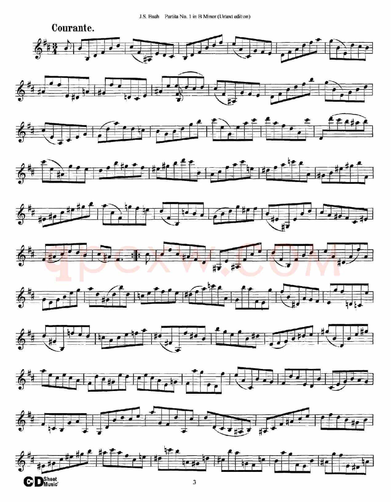 6 Violin Sonatas and Partitas 2.Partita No.1 B Minor（Urtext edition）