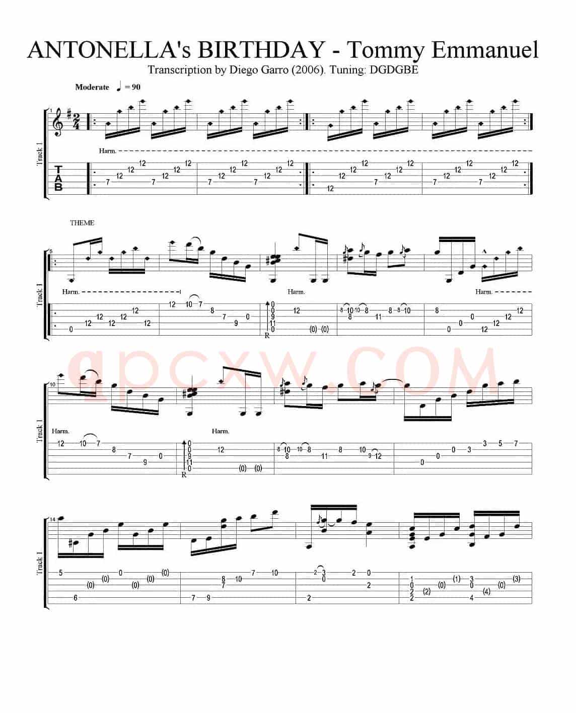 tommy emmanuel：antonellas birthday（指弹吉他）