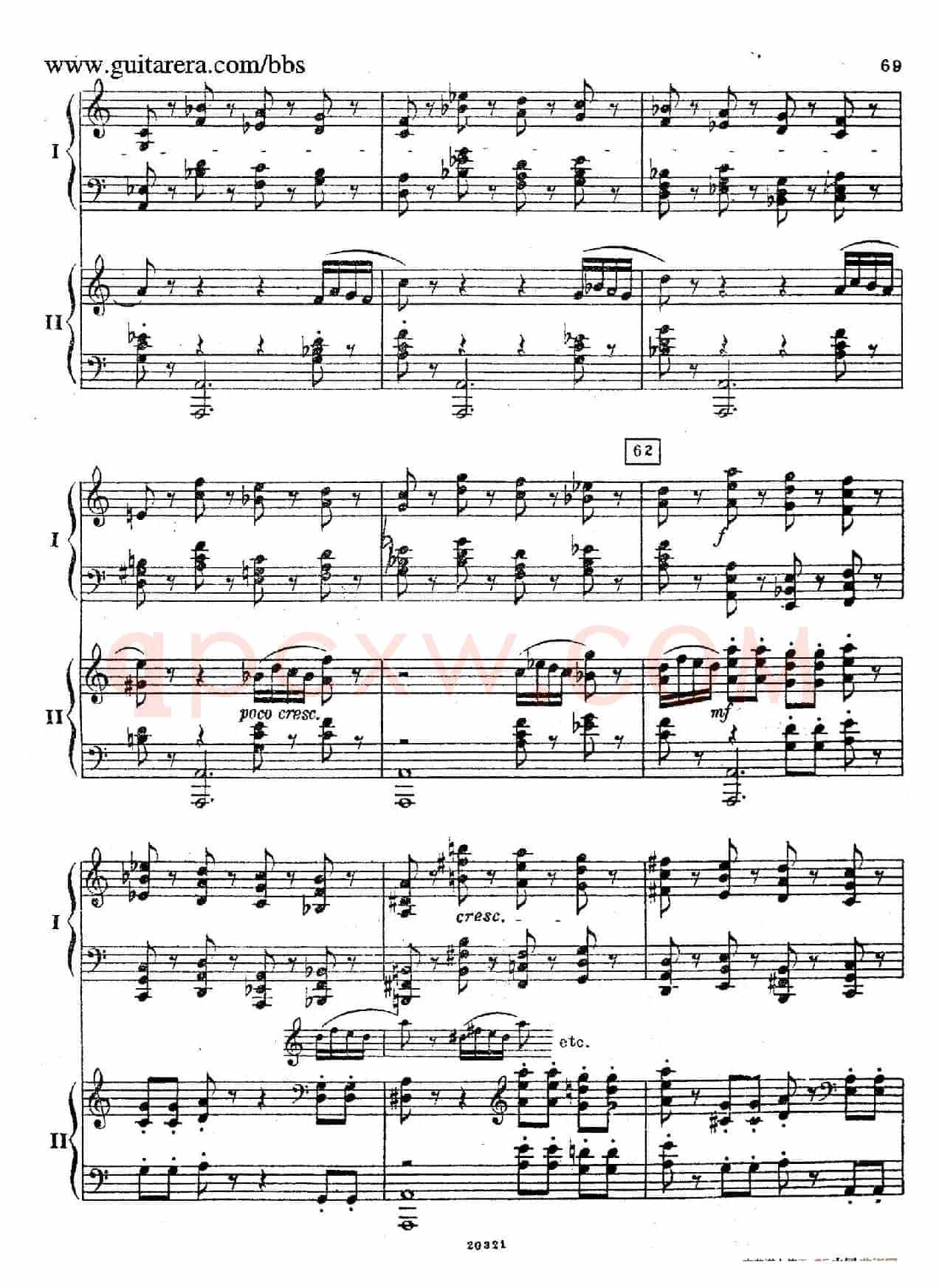 Rhapsody On A Theme Of Paganini Op.43(帕格尼尼主题狂想曲·双钢琴)(P61——87)