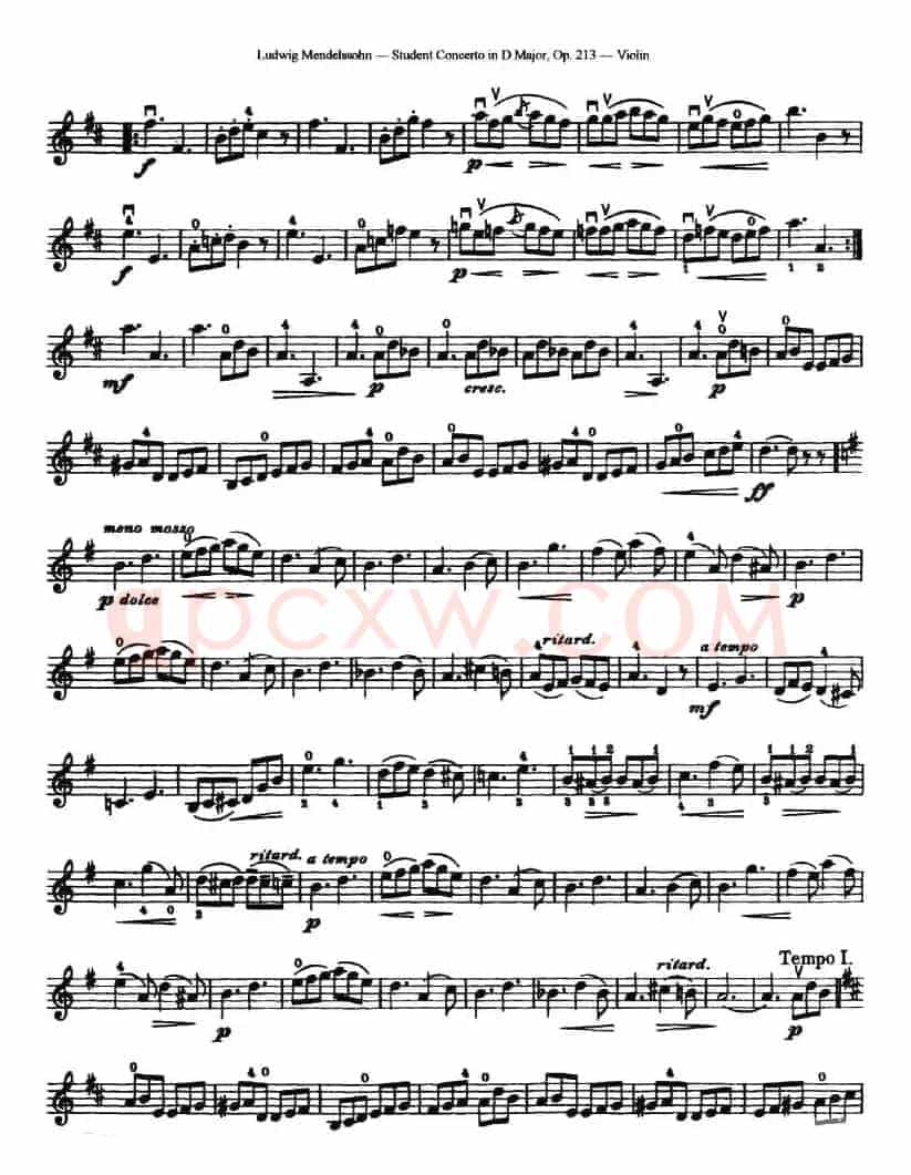 Student Concerto in D Major