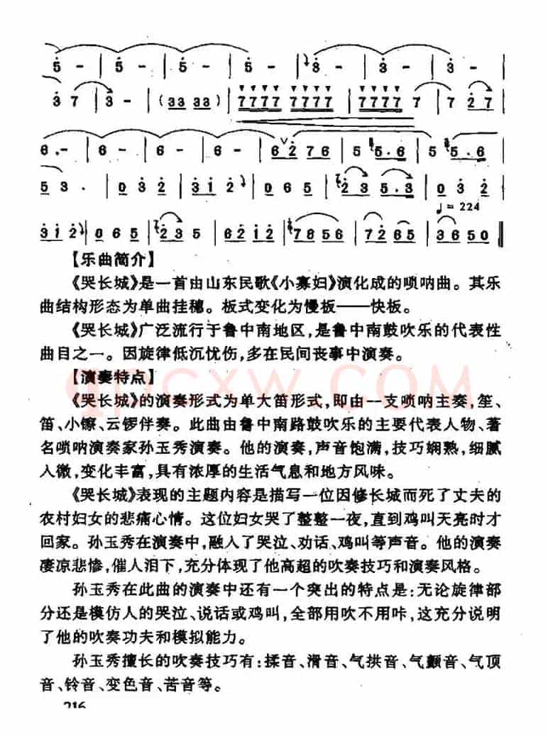 哭长城（唢呐+伴奏）
