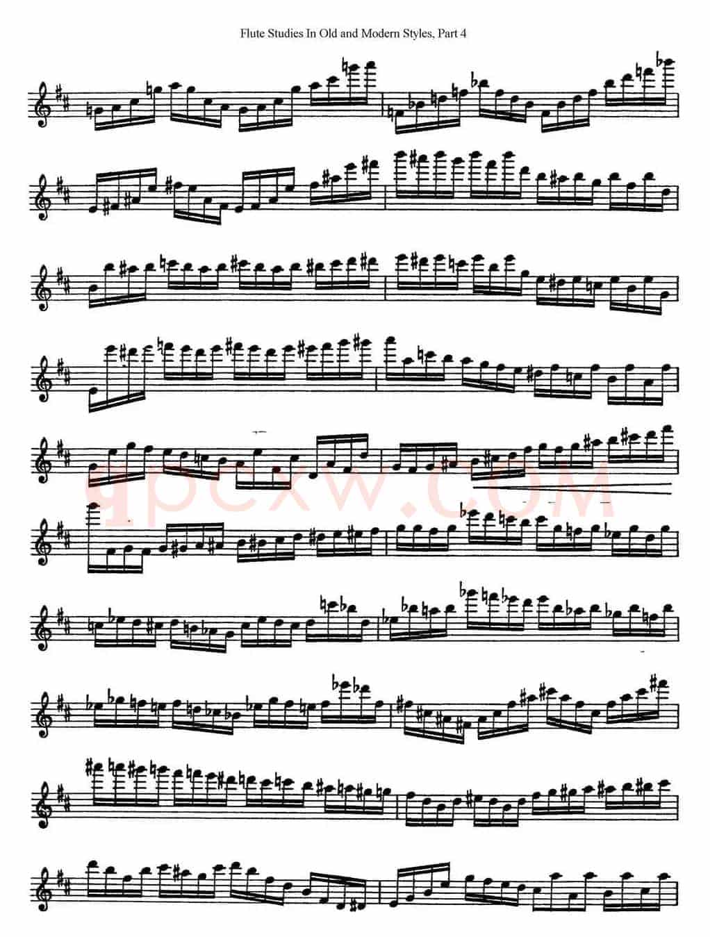 斯勒新老风格长笛练习重奏曲（第四部分）（NO.12）