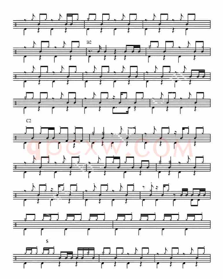 爵士鼓谱：伤心的人别听慢歌