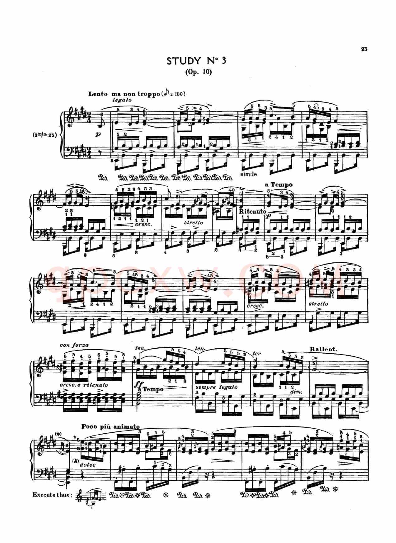 12 Etudes Op.10 柯尔托教学版（12首练习曲·3）