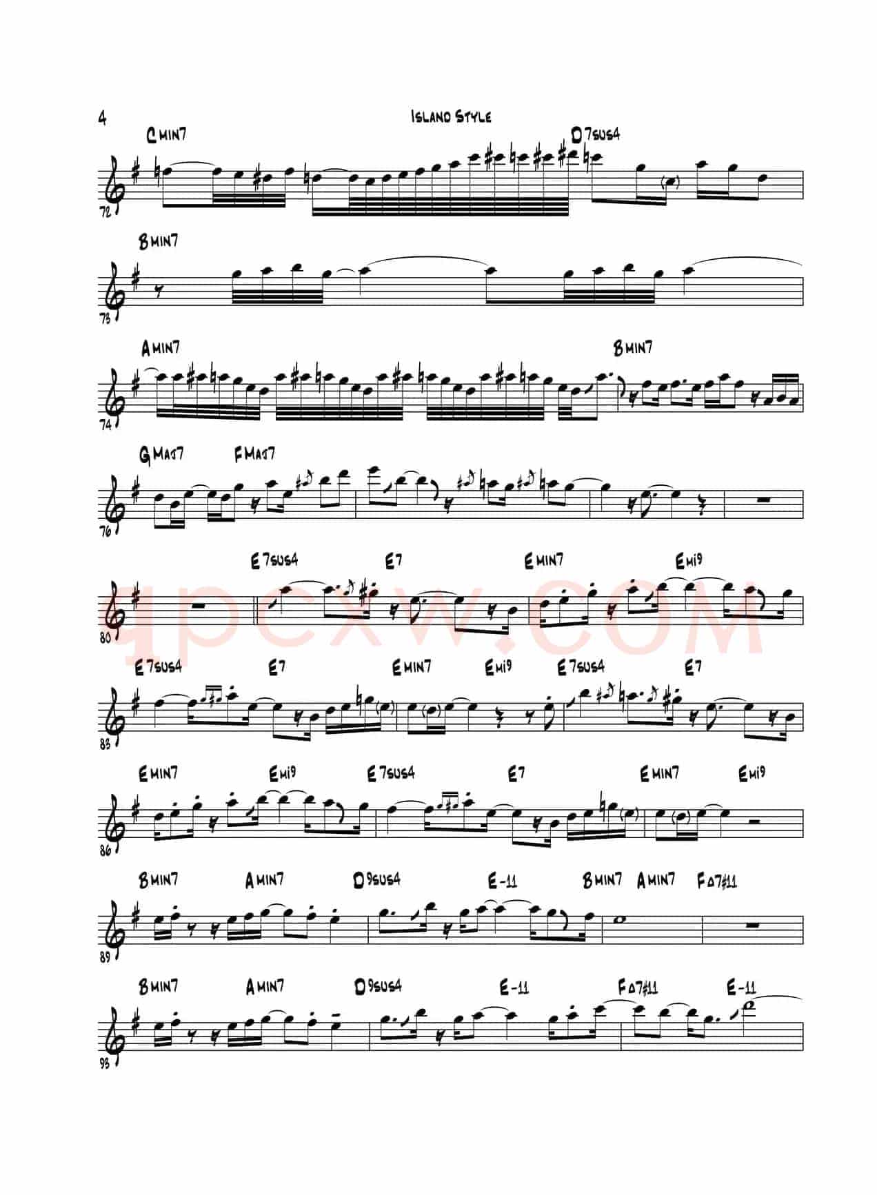 Island Style（次中音萨克斯）