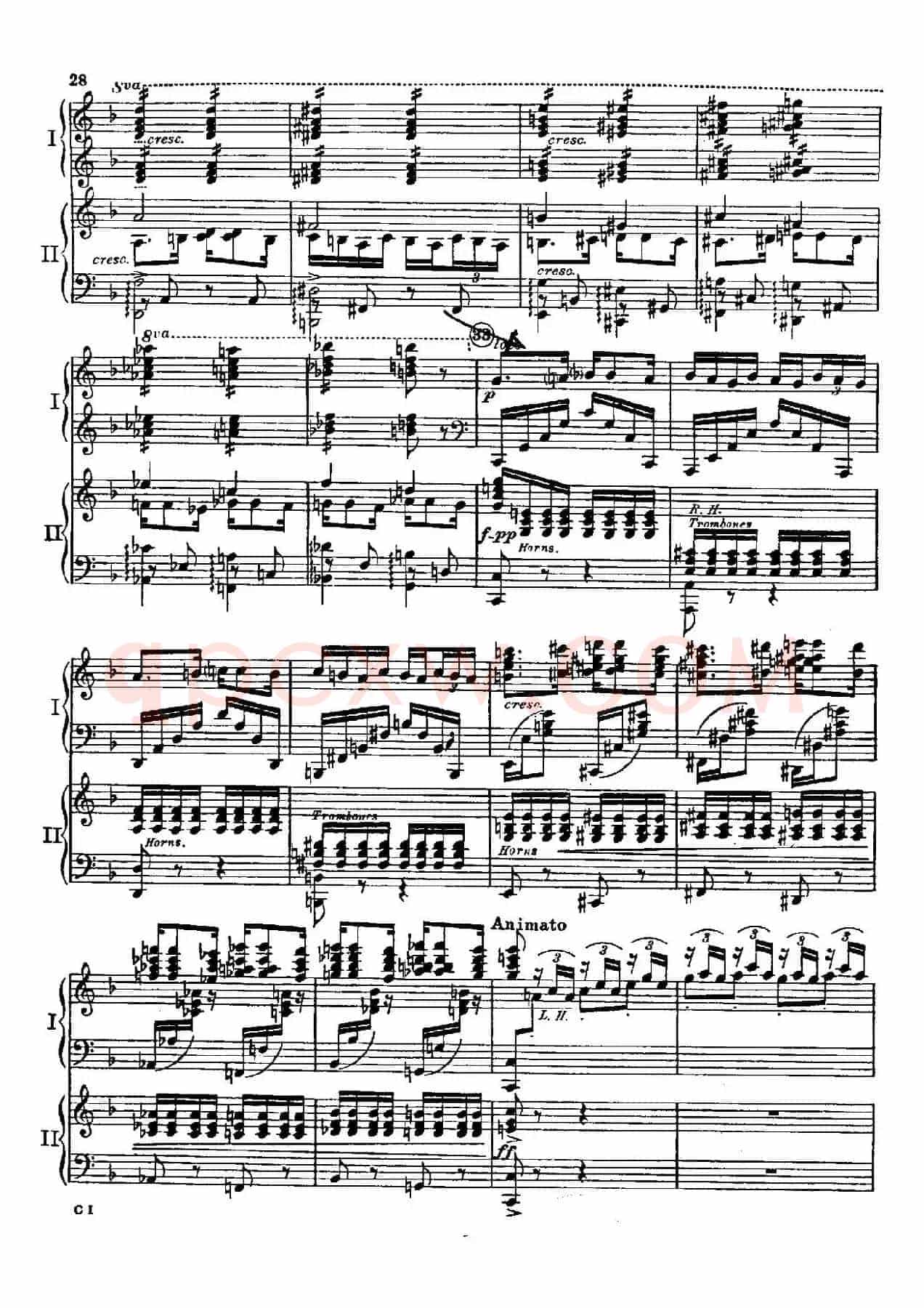 F大调爵士钢琴协奏曲（美版双钢琴原谱 P21—30）