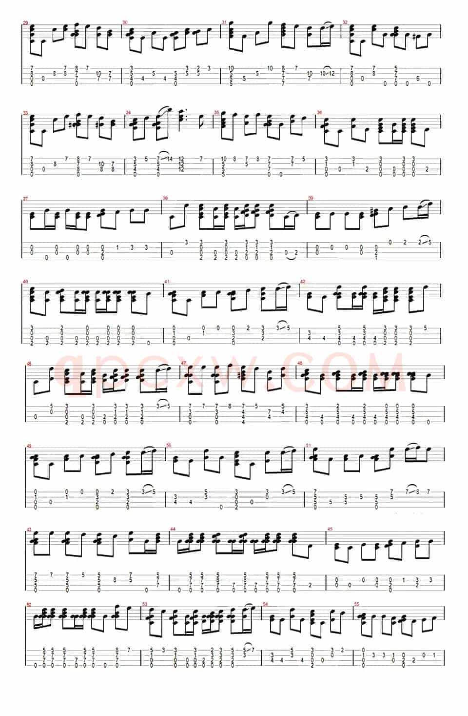 彩虹（ukulele指弹谱）