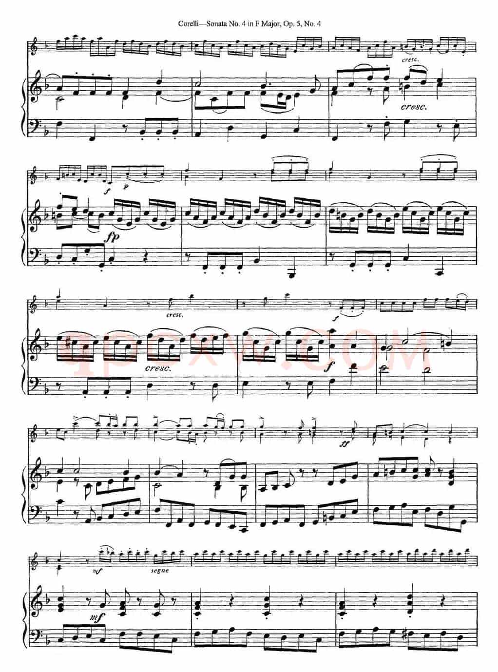Sonata No.4 in F MajorOp.5 No.4（小提琴+钢琴伴奏）