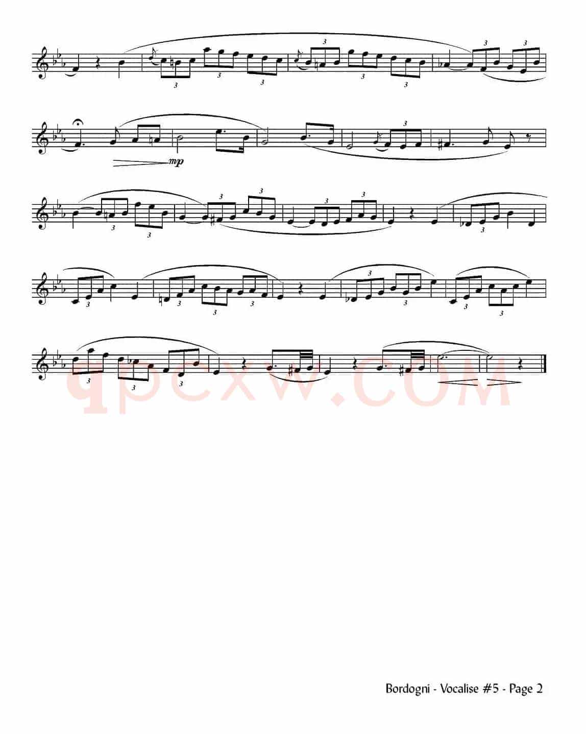 Bordogni - Vocalise #5(小号)