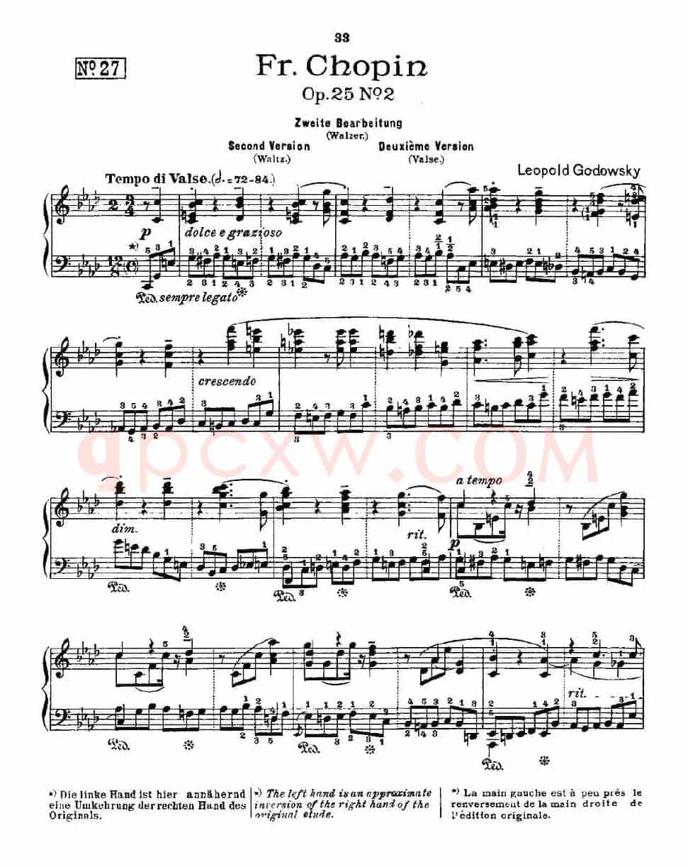 肖邦《练习曲》Fr.Chopin Op.25 No2-2