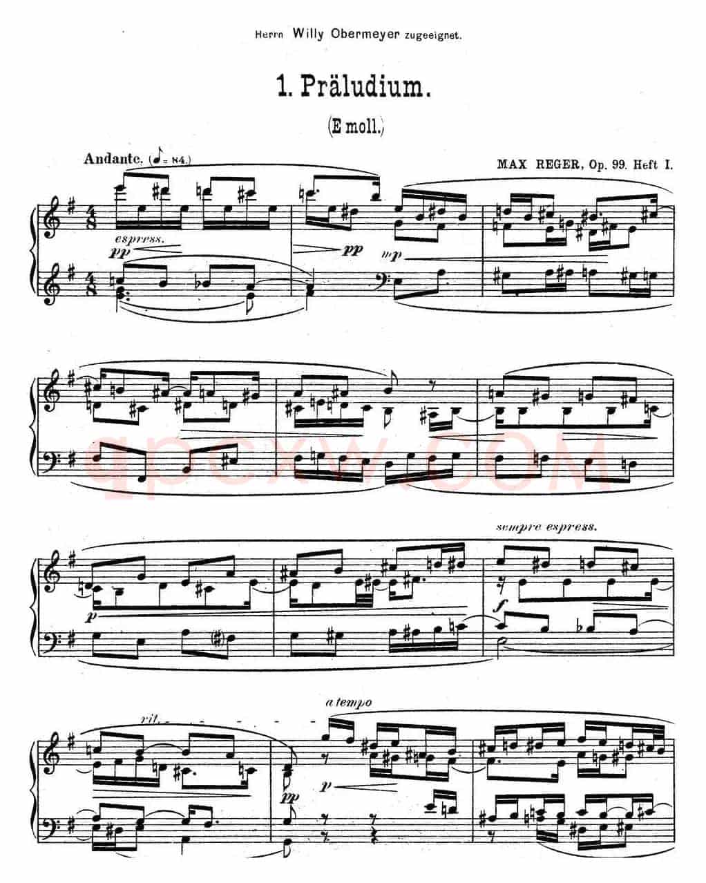6 Preludes and Fugues Op.99(6首前奏曲与赋格·1)
