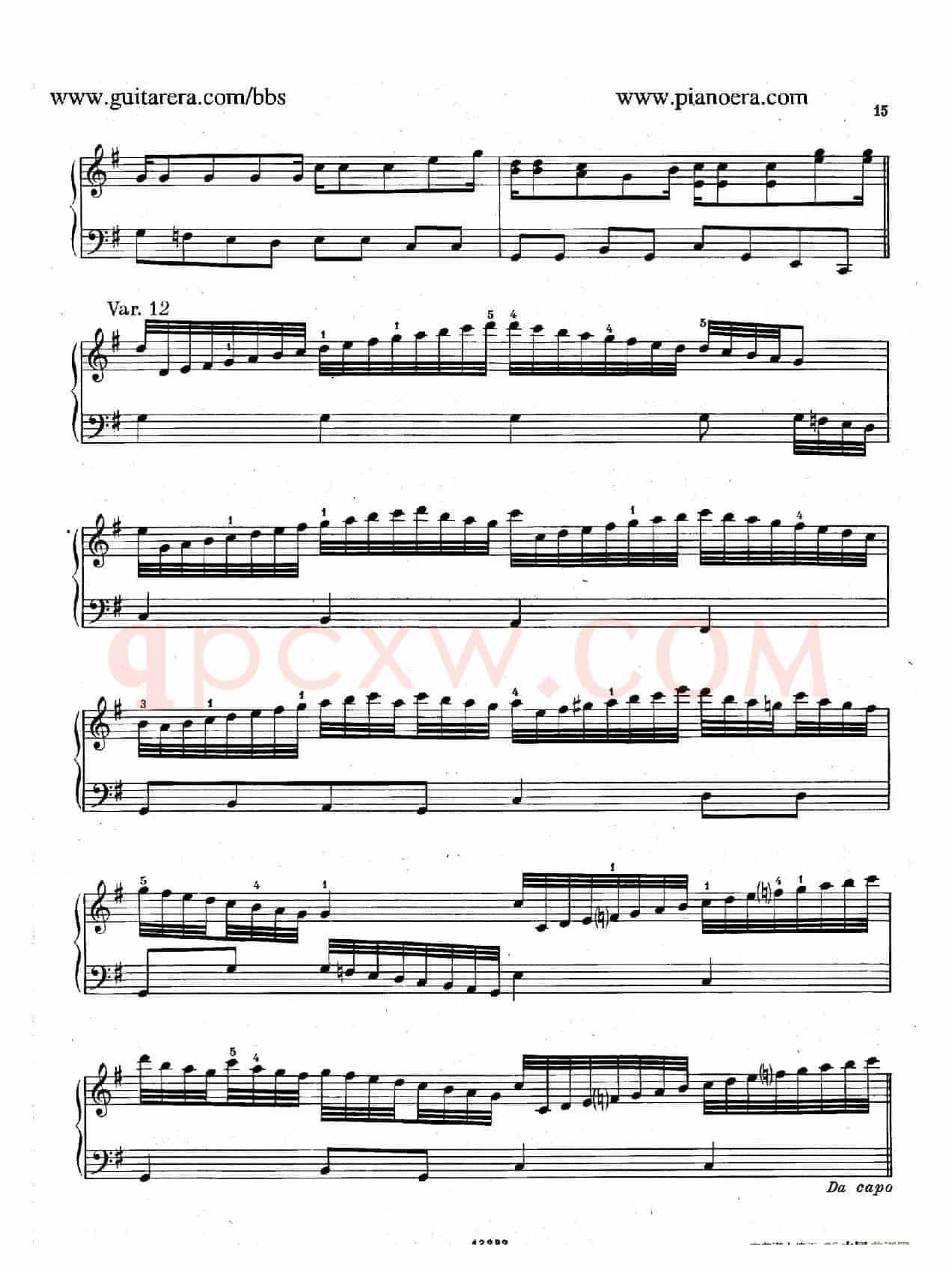 Variations on the Russian Song(俄国民歌主题变奏曲)