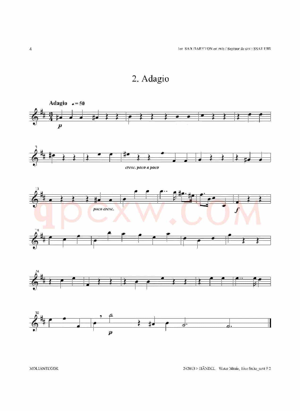 Water Music（HWV.348 No.1）（第一上低音萨克斯）