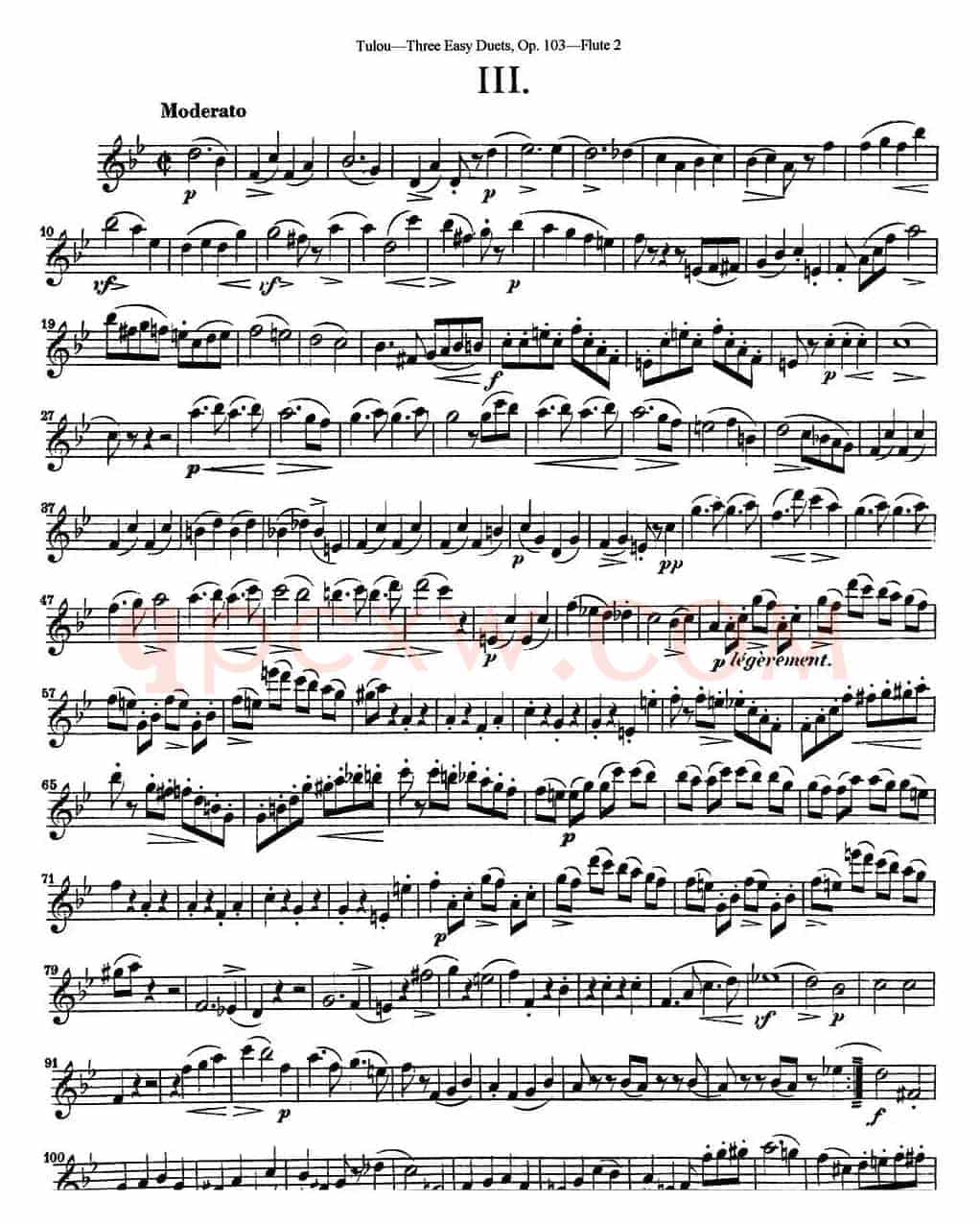 图露三首长笛简易重奏曲Op.103（Flute 2）（NO.3）