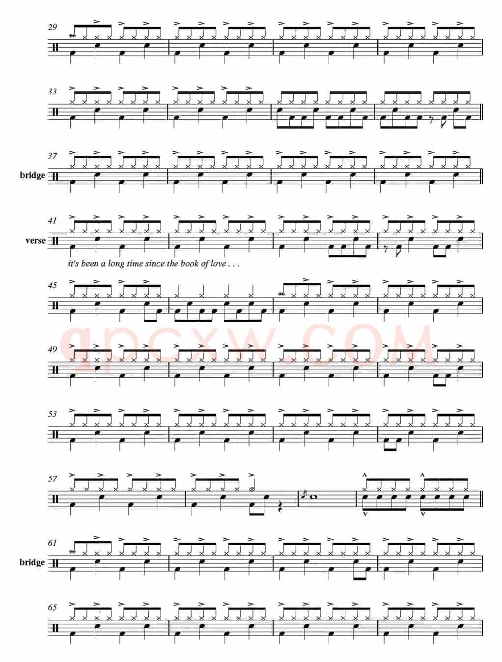 爵士鼓谱：Led Zeppelin - Rock n'roll