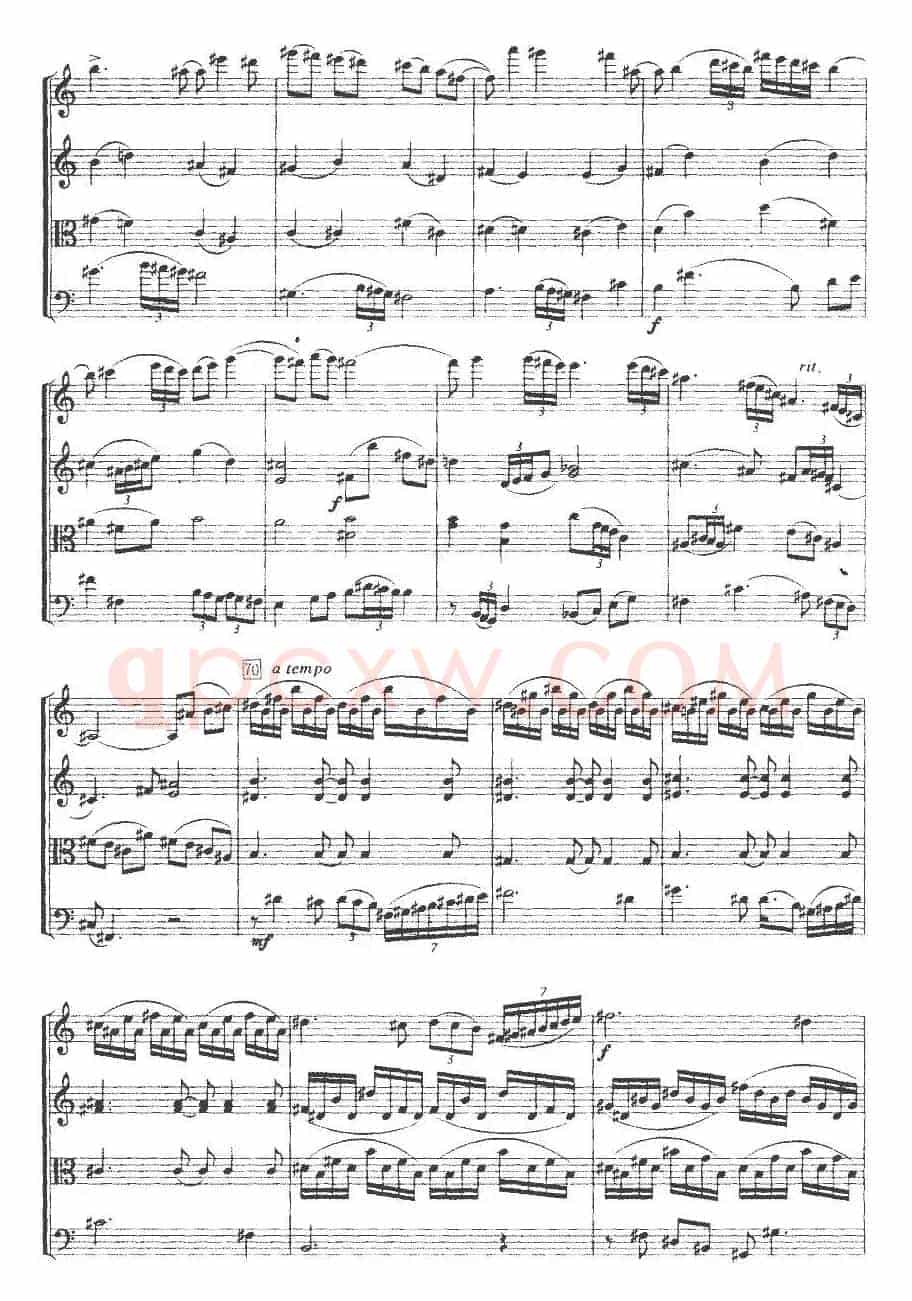 第一弦乐四重奏（第二乐章、赵哲亮作曲版）