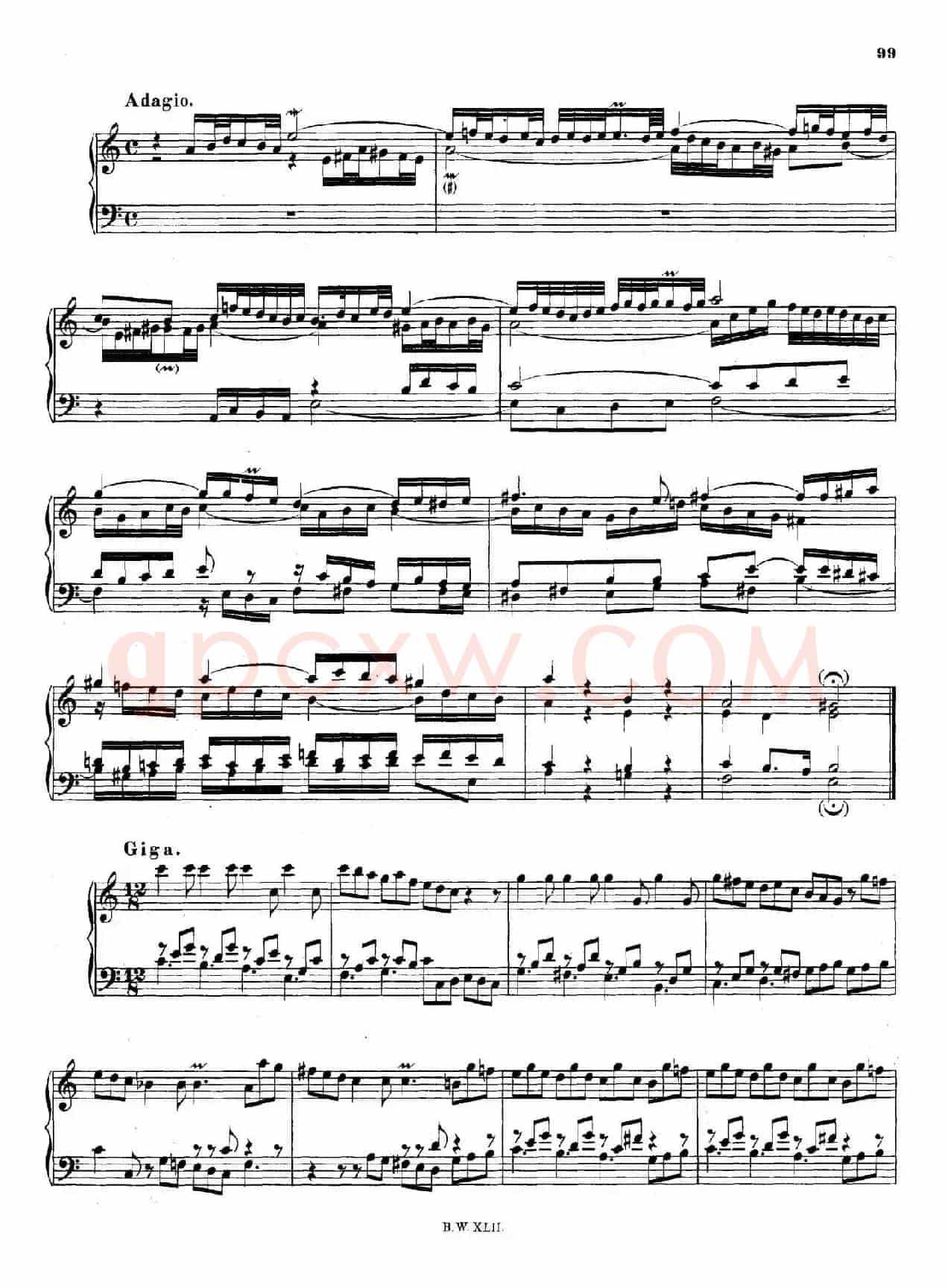 16 Concertos BWV 972-987(十六首为独奏古钢琴而作的协奏曲)(P41——50)