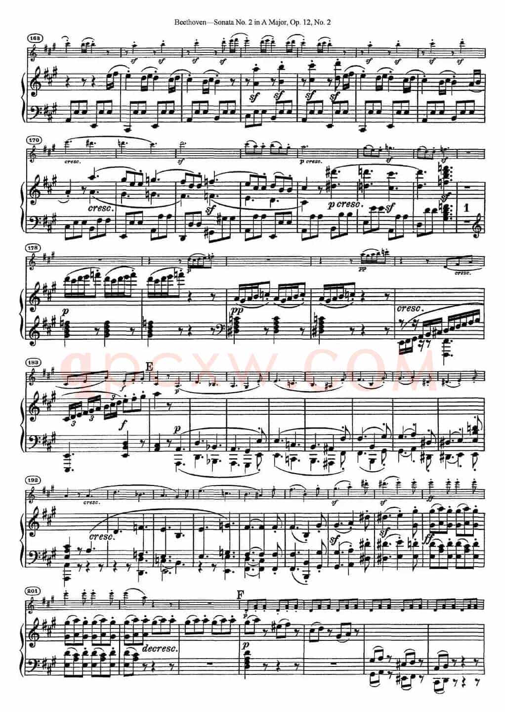 Violin Sonata No.2 in A Major Op.12 No.2（小提琴+钢琴伴奏）