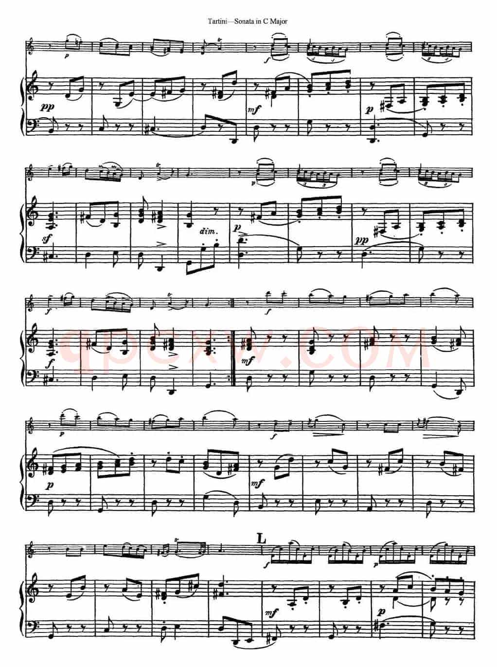Violin Sonata in C Major（小提琴+钢琴伴奏）