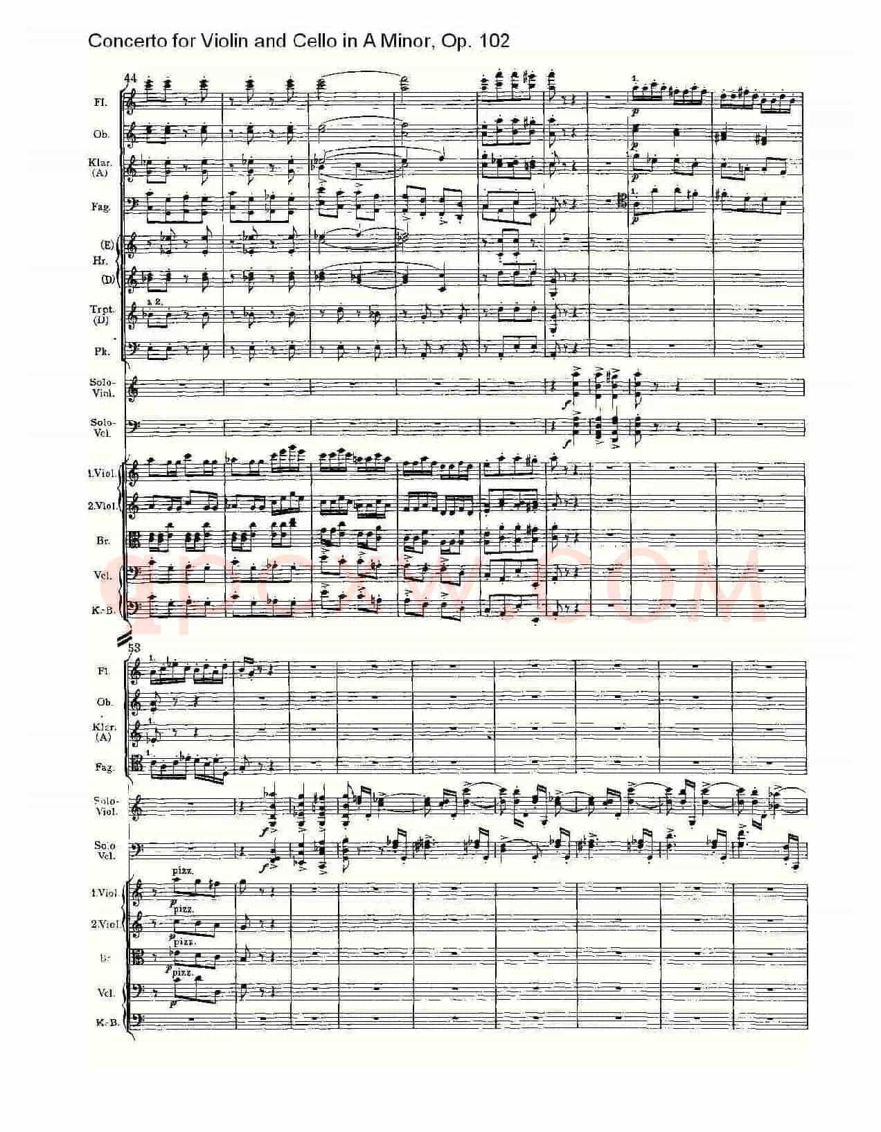 A小调小提琴与大提琴协奏曲, Op.102第三乐章