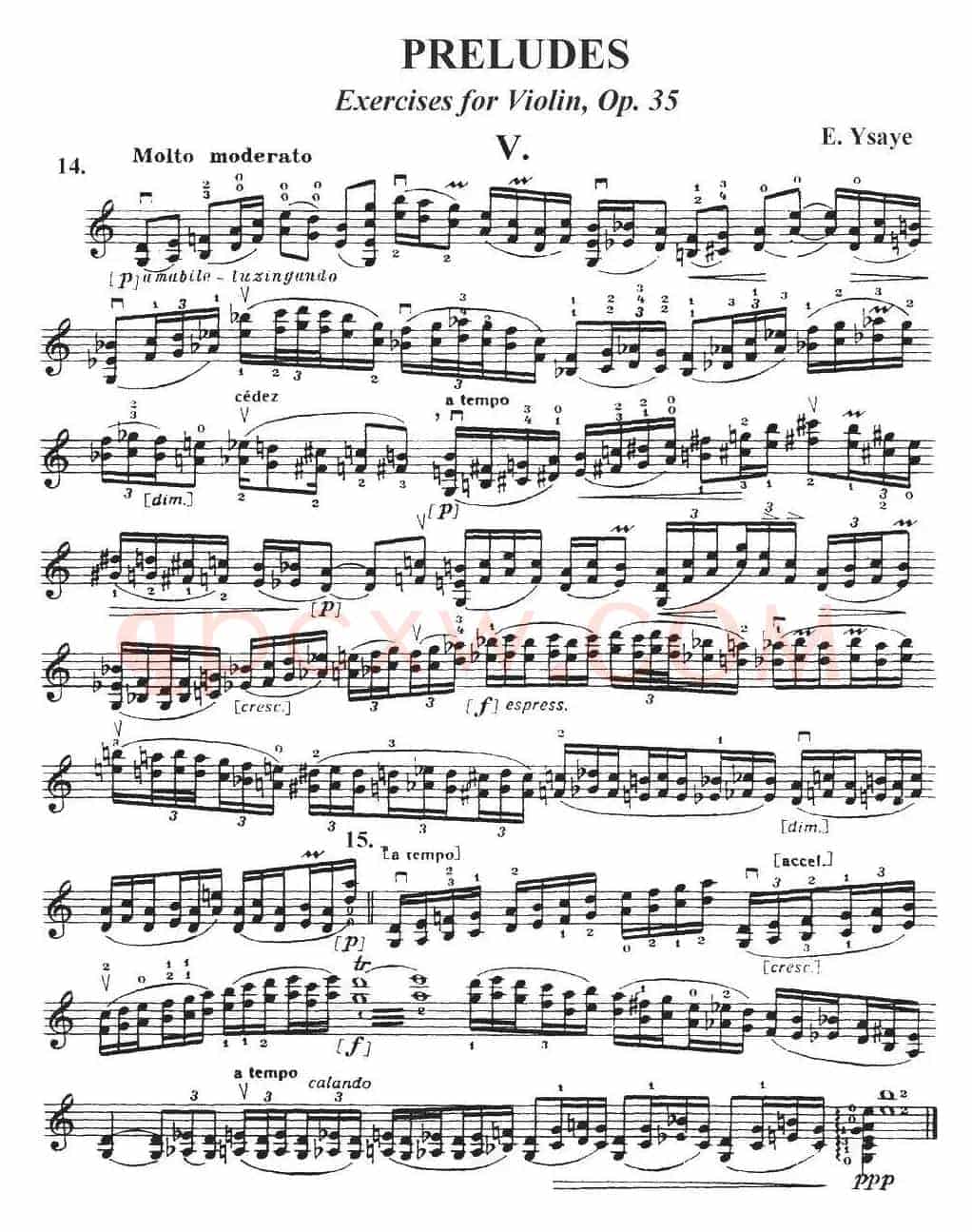 伊萨伊作品集：Preludes Op.35（V）