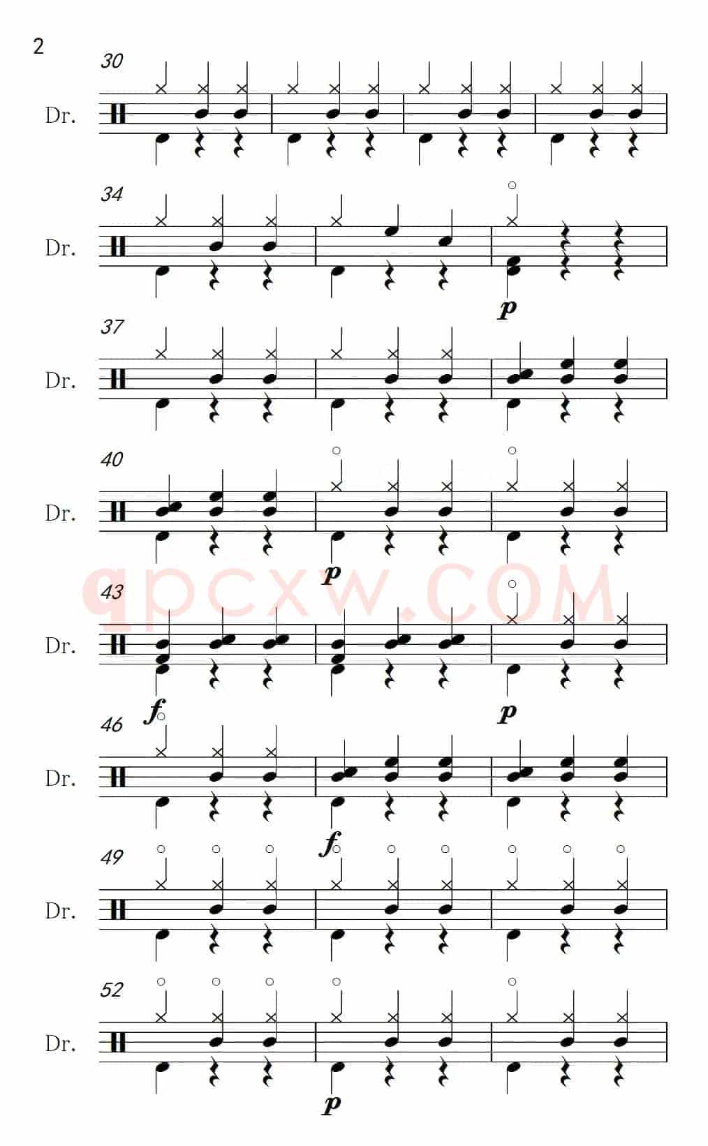 [法]溜冰圆舞曲（架子鼓谱）