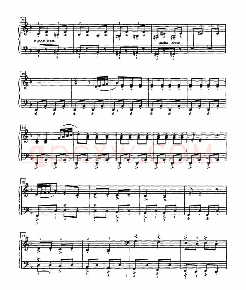 小矮人进行曲（四手联弹第二钢琴）