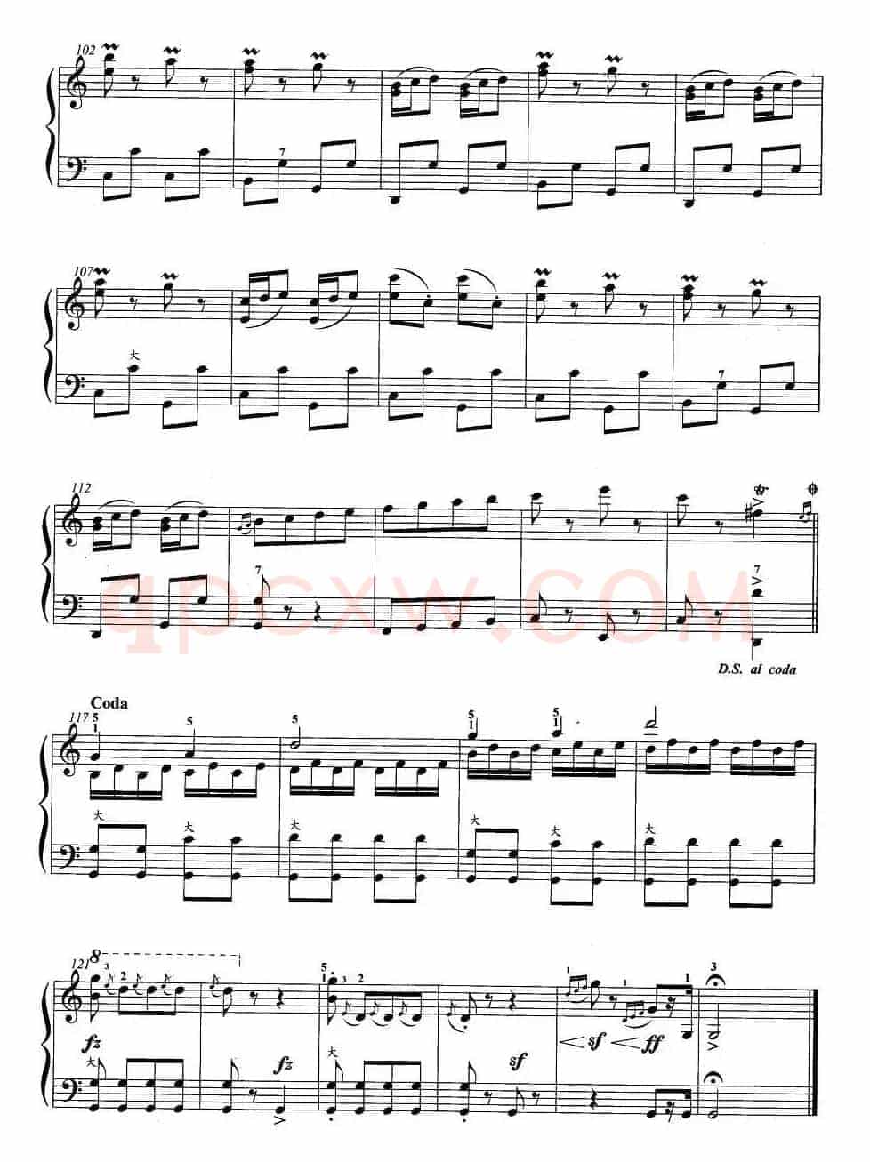 手风琴考级第五级：4、乐曲