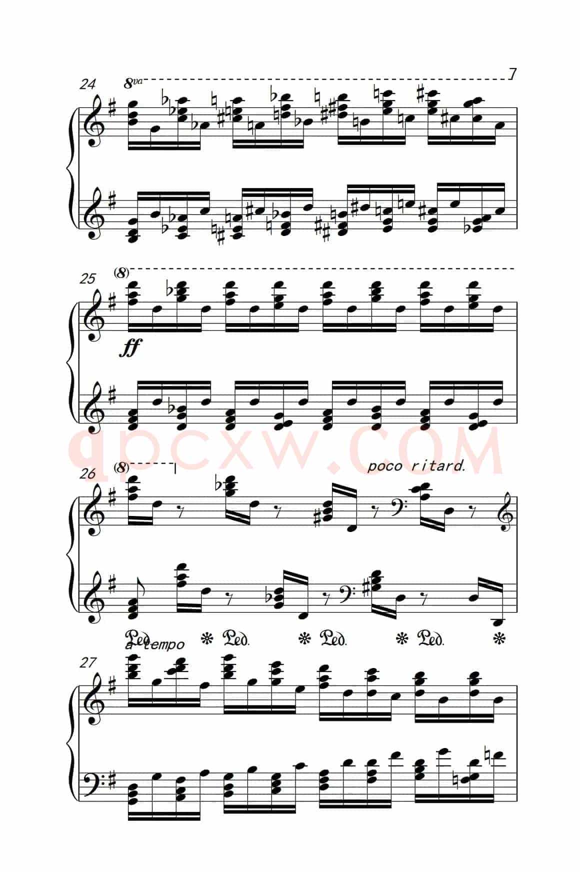 莫什科夫斯基 钢琴练习曲（第三首）
