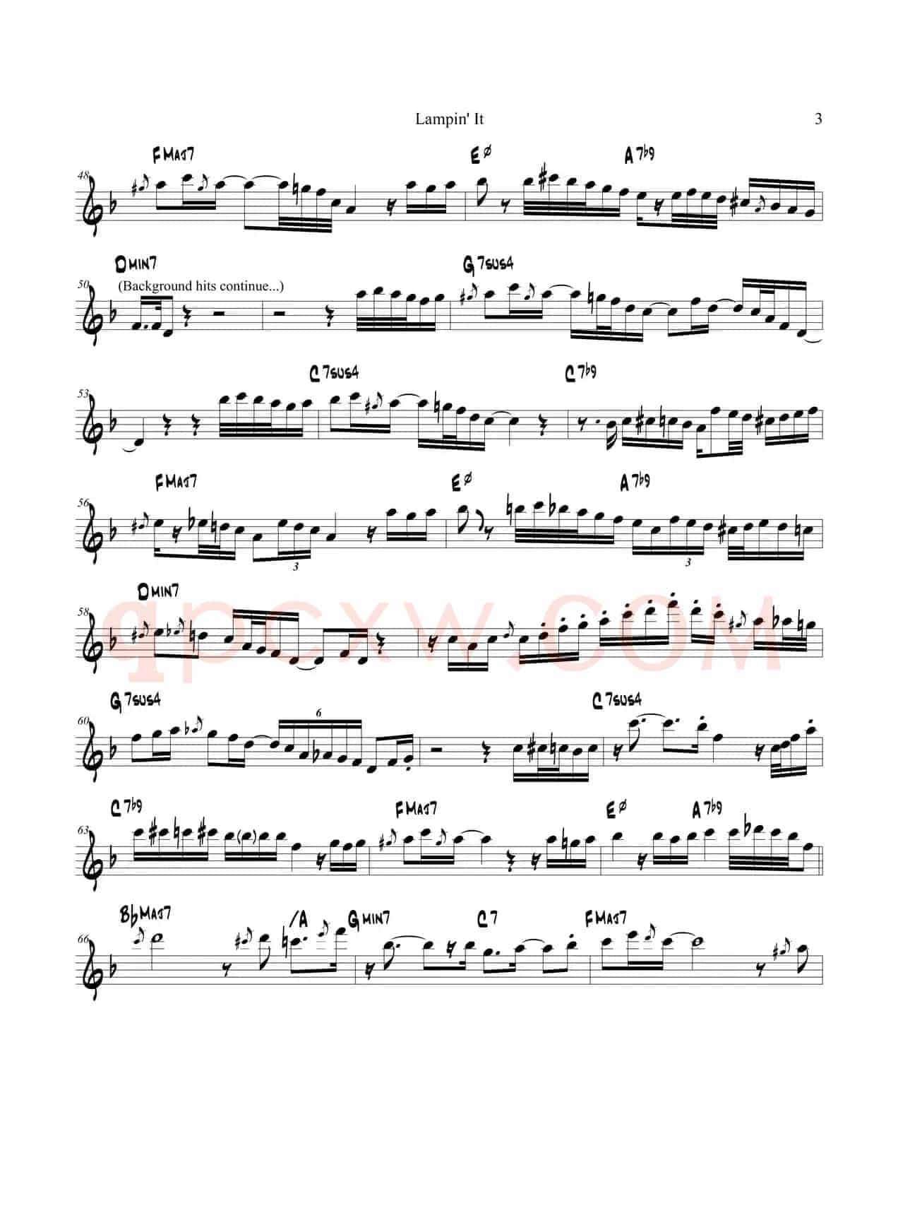 Lampin'It（次中音萨克斯）