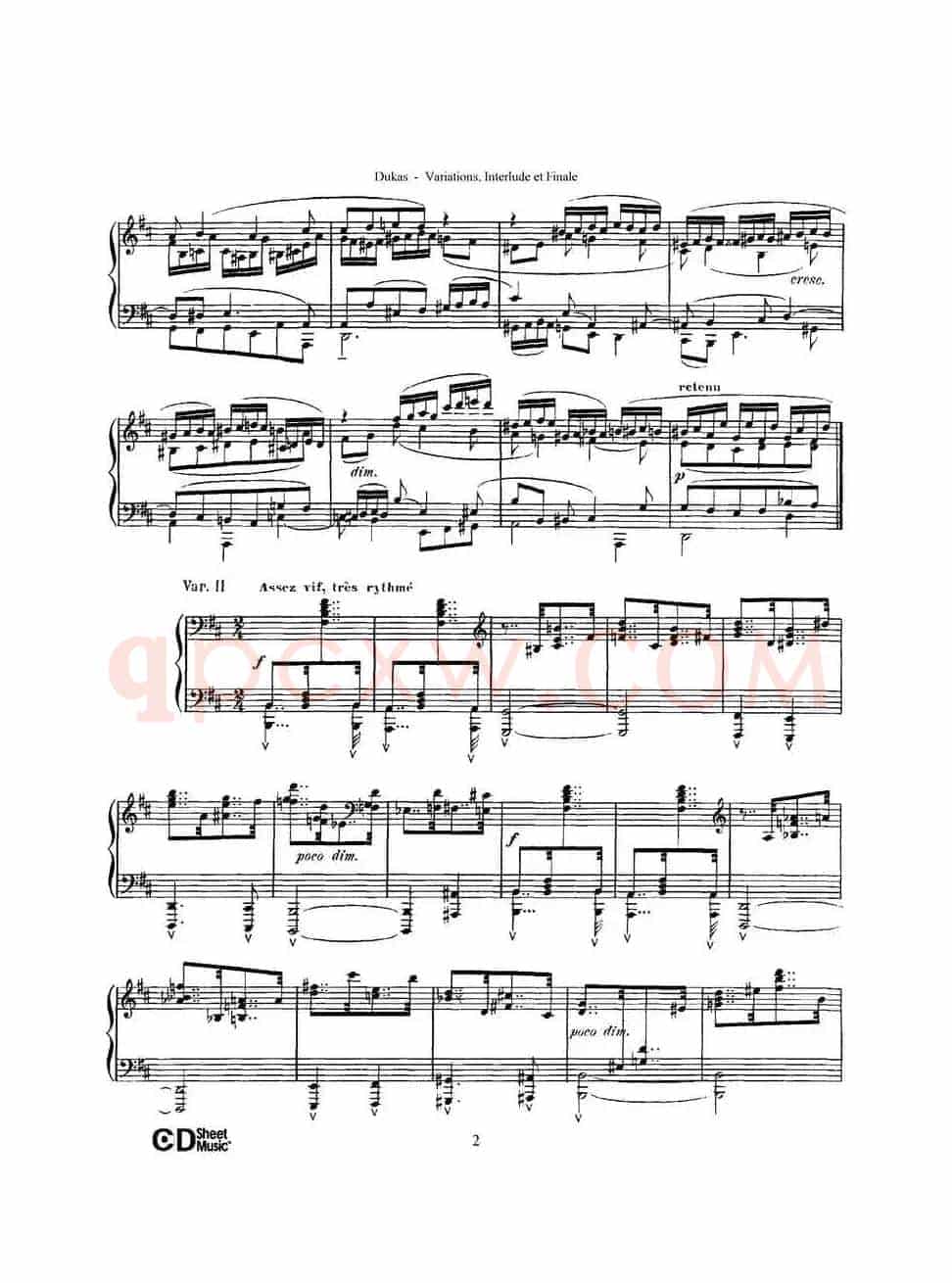 Variations, Interlude & Finale on theme de Rameau(拉摩主题变奏曲、间奏曲和终曲·第一部分)