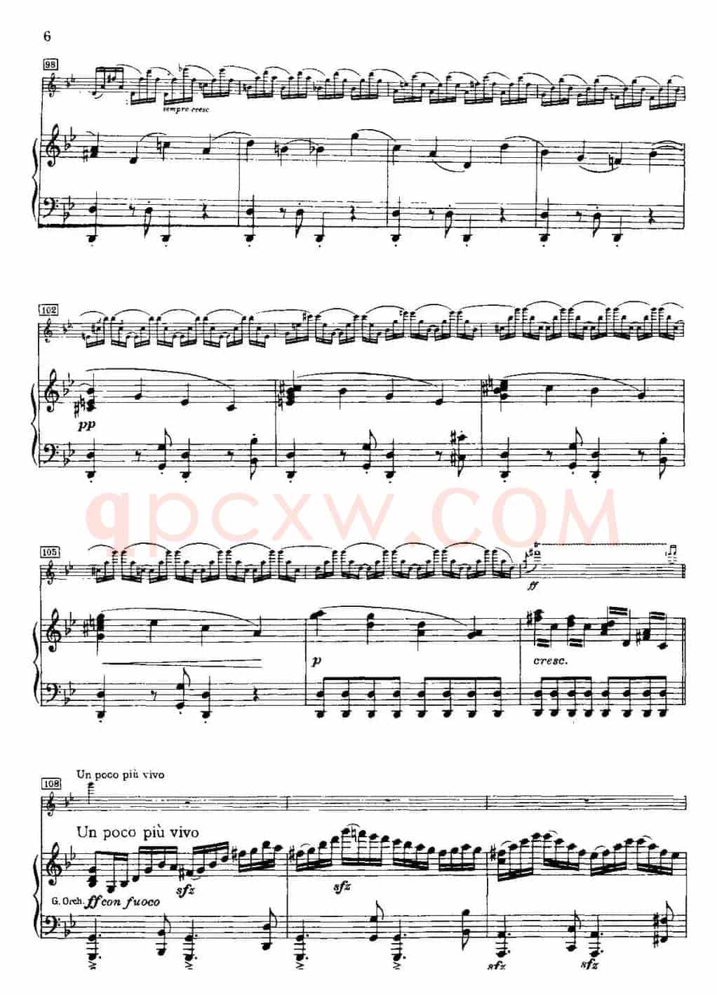 g小调小提琴协奏曲Op.26（I、Vorspiel、小提琴+钢琴伴奏）
