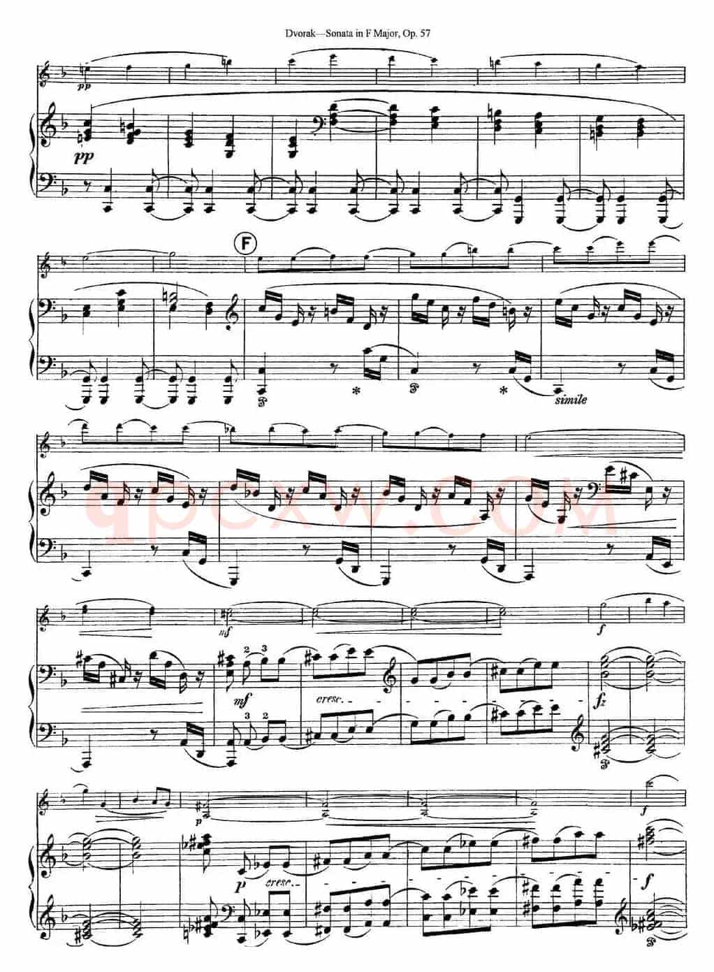Violin Sonata Op.57（小提琴+钢琴伴奏）