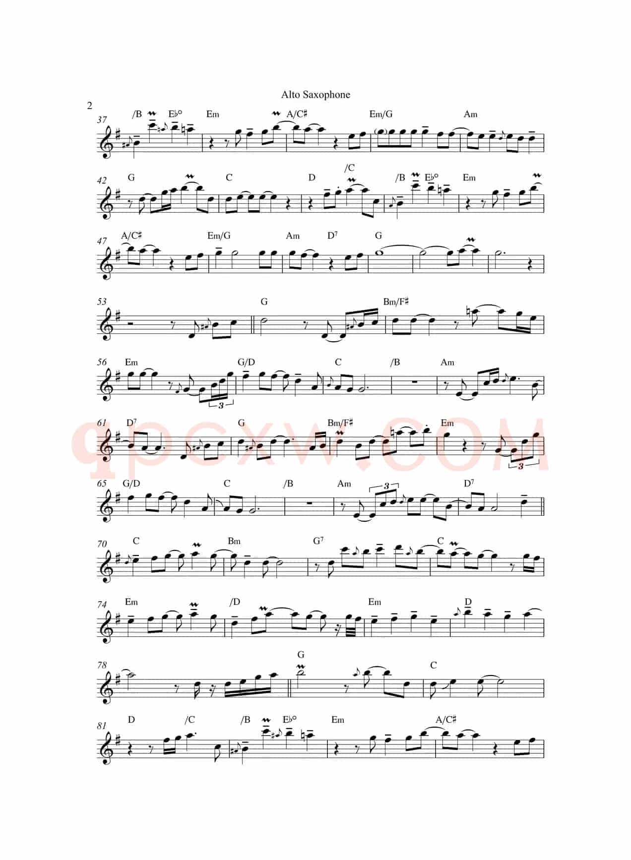Nothing's Gonna Change My Love For You（中音萨克斯）