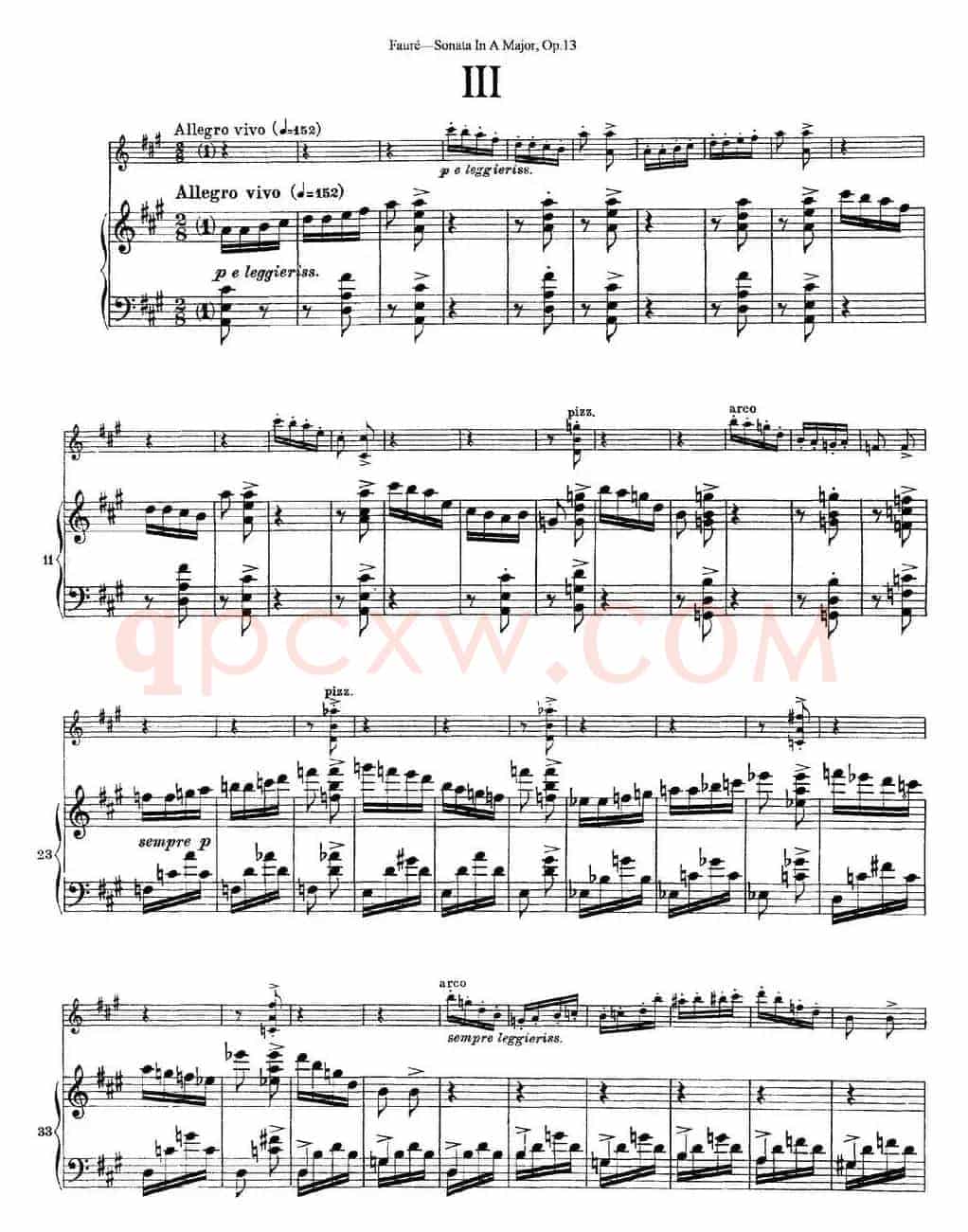 Violin Sonata No.1 Op.13（小提琴+钢琴伴奏）