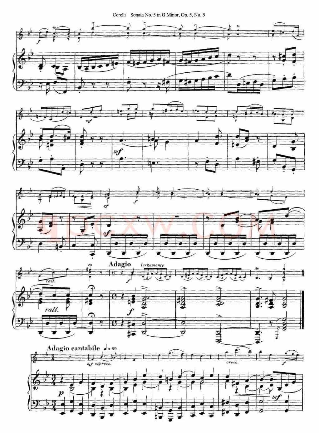 Sonata No.5 in G MinorOp.5 No.5（小提琴+钢琴伴奏）