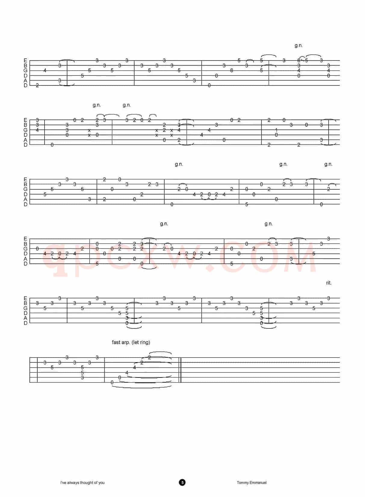 tommy emmanuel；i have always thought of you（指弹吉他）