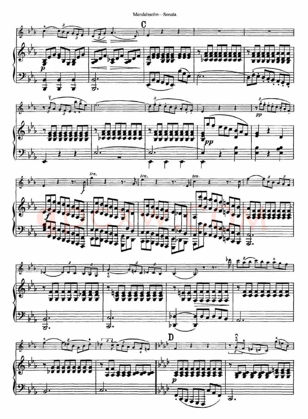 Mendelssohn Violin Sonata（小提琴+钢琴伴奏）